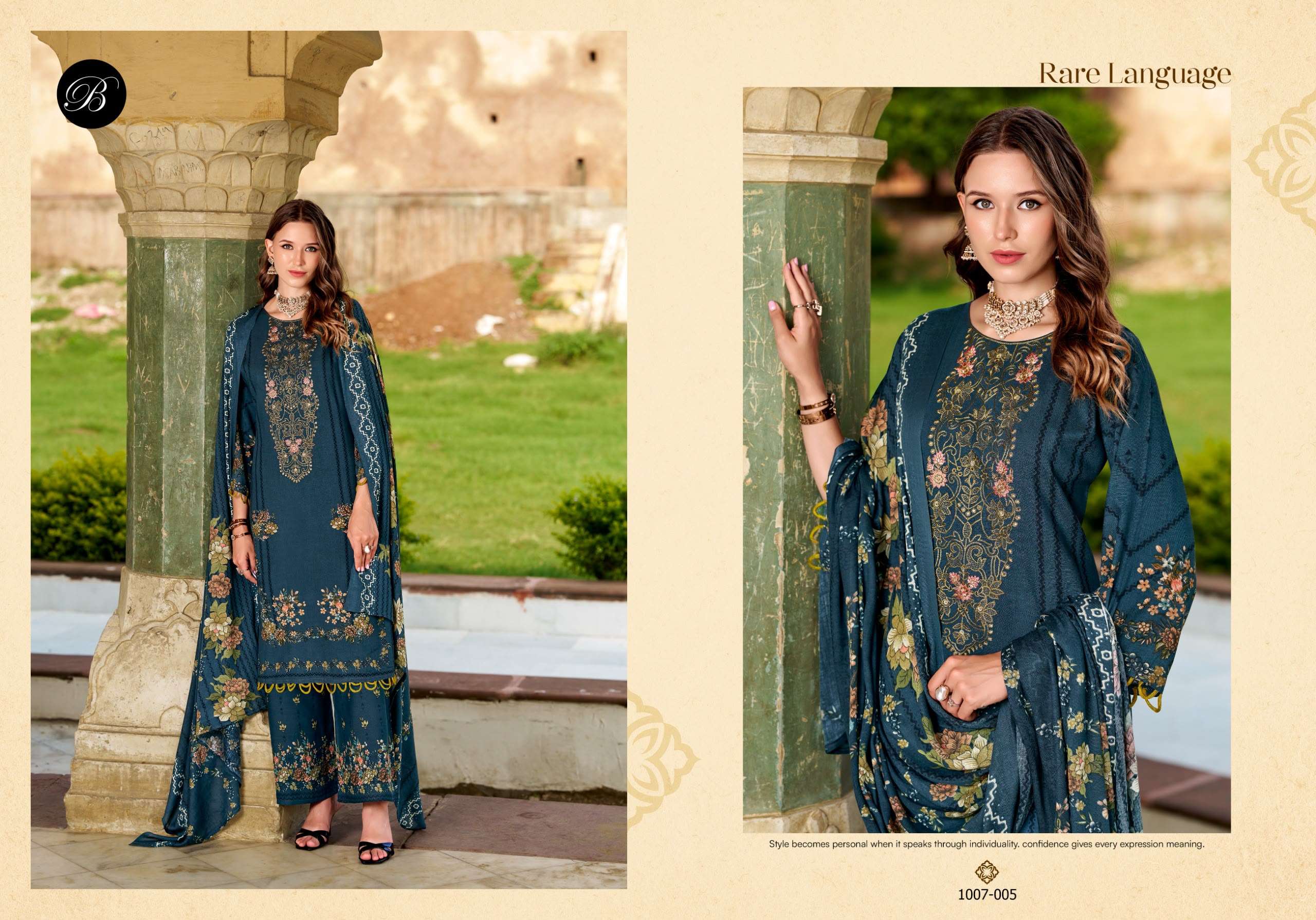 BELLIZA DESIGNER STUDIO DILKHUSH VOL 6 VISCOSE DIGITAL PRINT WITH FANCY WORK SUIT