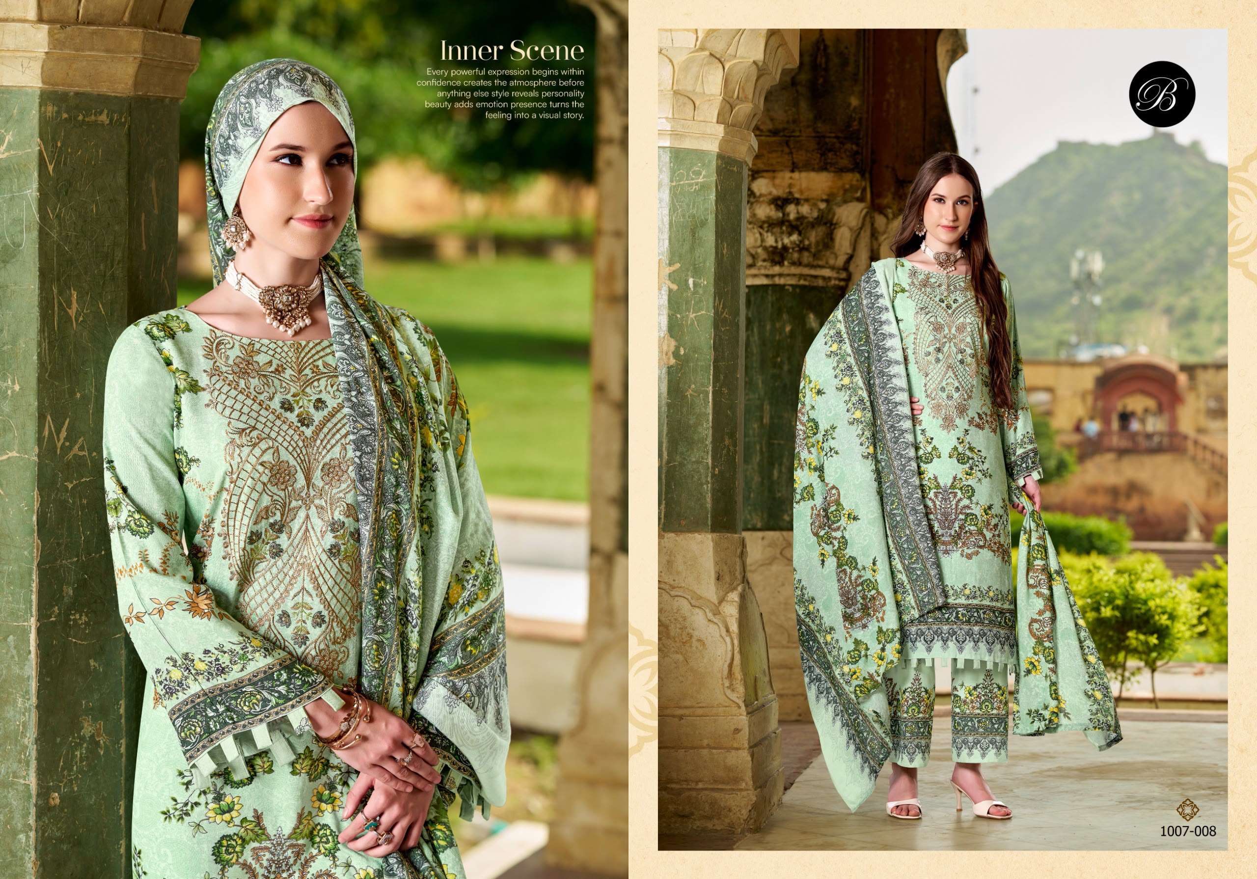 BELLIZA DESIGNER STUDIO DILKHUSH VOL 6 VISCOSE DIGITAL PRINT WITH FANCY WORK SUIT