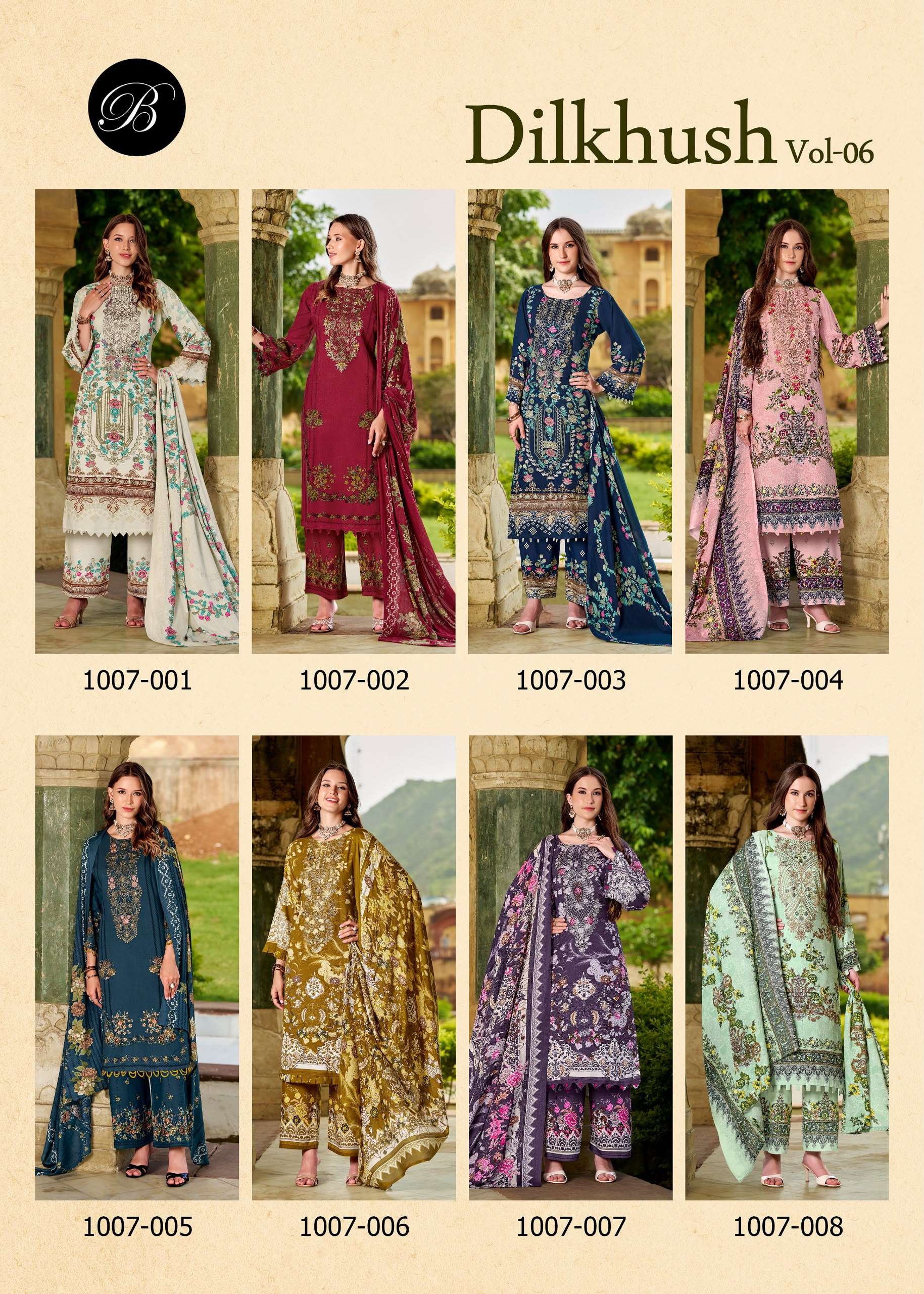 BELLIZA DESIGNER STUDIO DILKHUSH VOL 6 VISCOSE DIGITAL PRINT WITH FANCY WORK SUIT