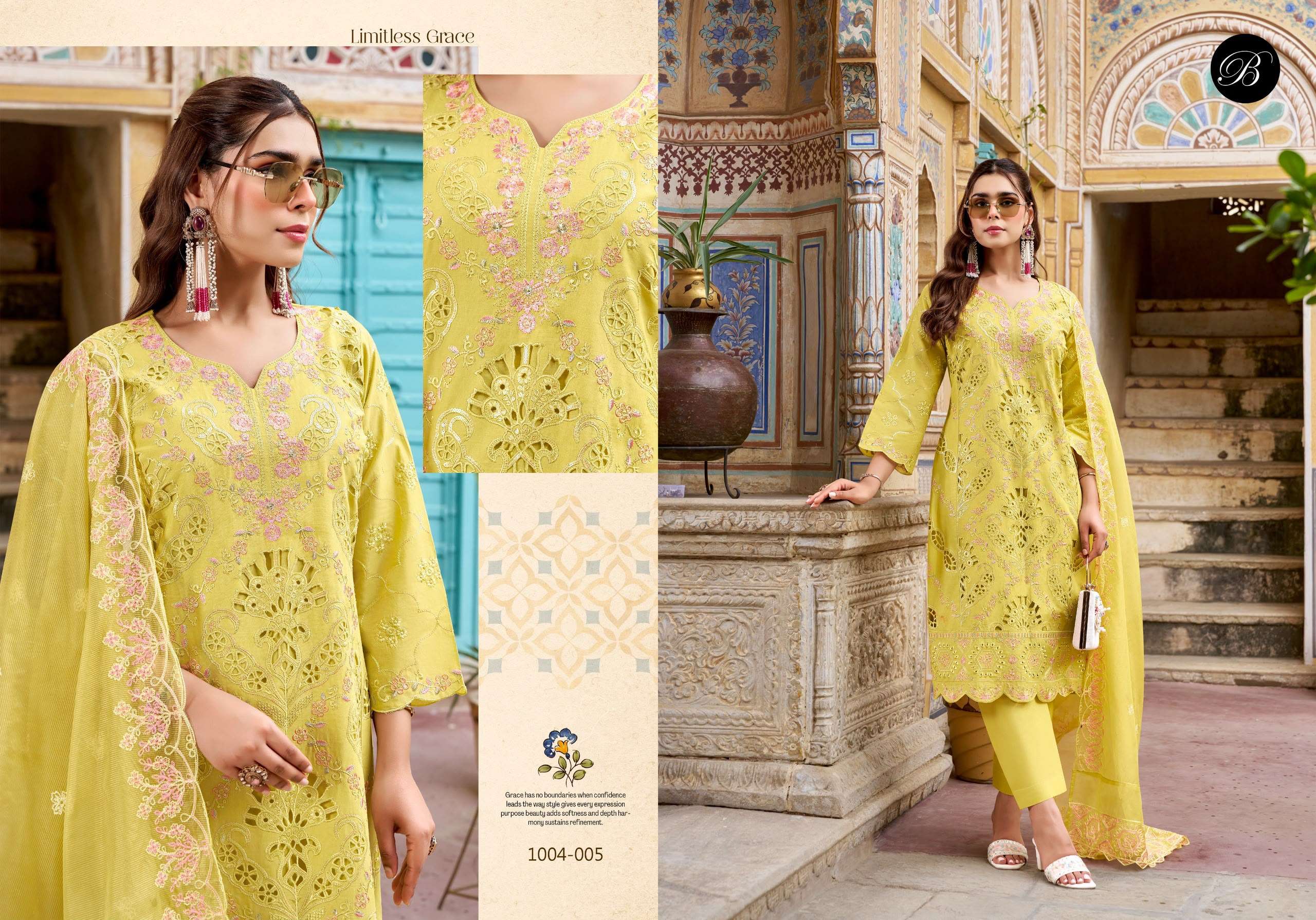 BELLIZA DESIGNER STUDIO KHWAISH LAWN COTTON DIGITAL PRINT WITH EMBROIDERY SUIT