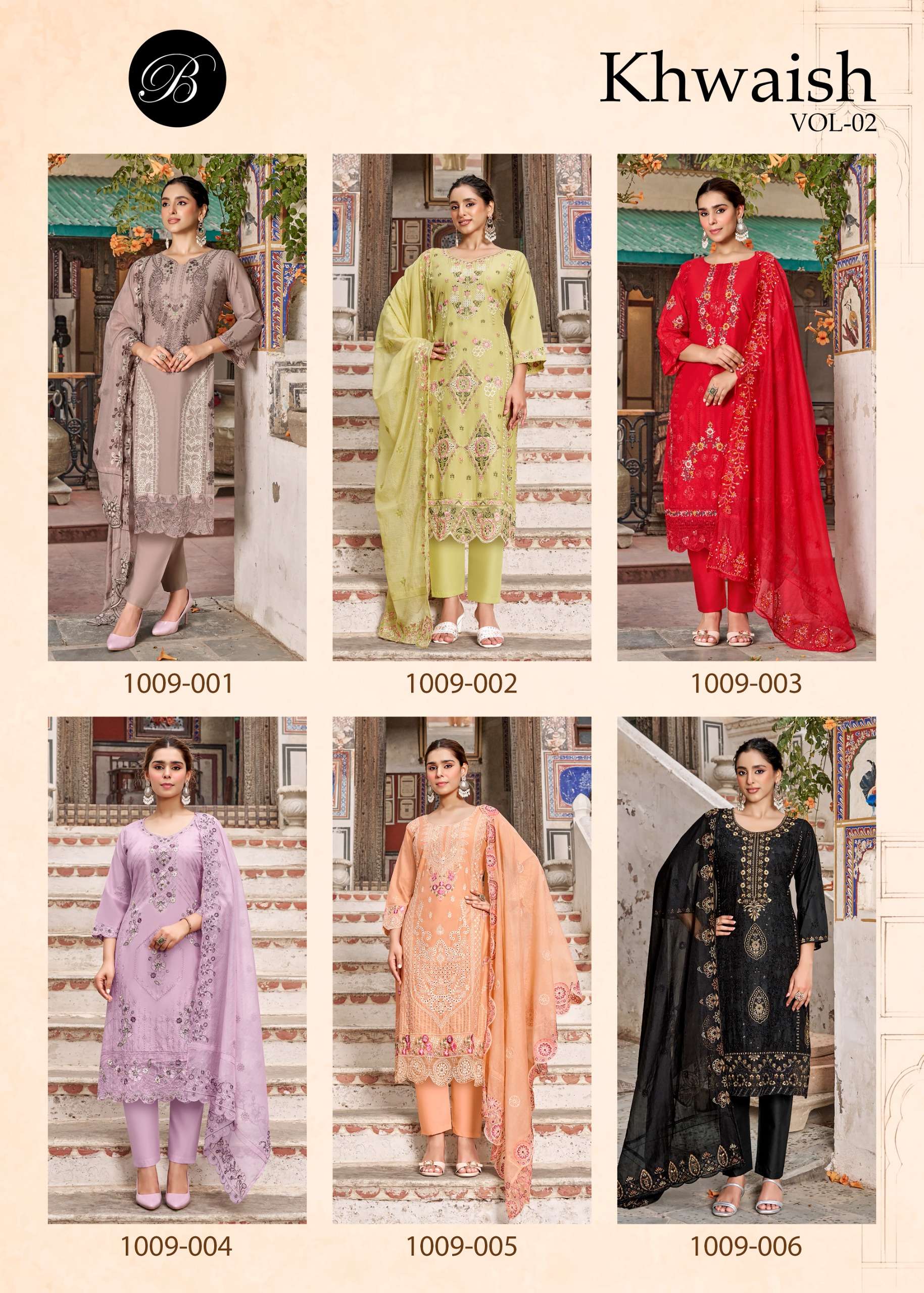 BELLIZA DESIGNER STUDIO KHWAISH VOL 2 LAWN COTTON KARACHI EMBROIDERY STYLE WORK SUIT