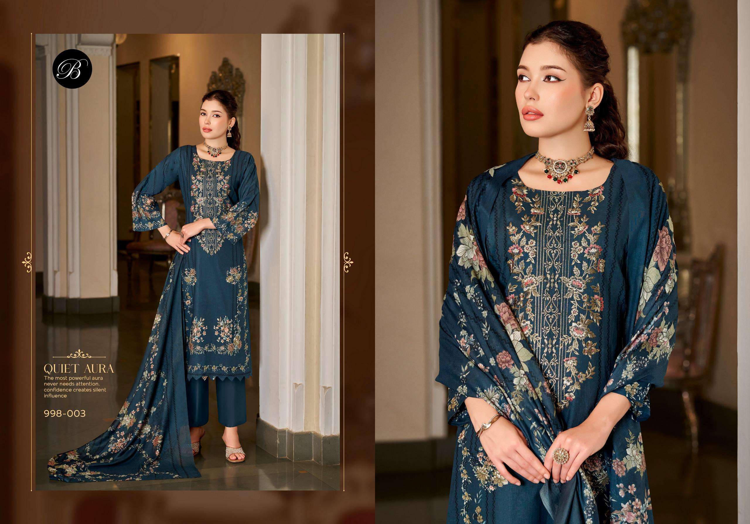 BELLIZA DESIGNER STUDIO NAIRA VOL 155 COTTON DIGITAL PRINTS WITH EMBROIDERIES WORK SUIT