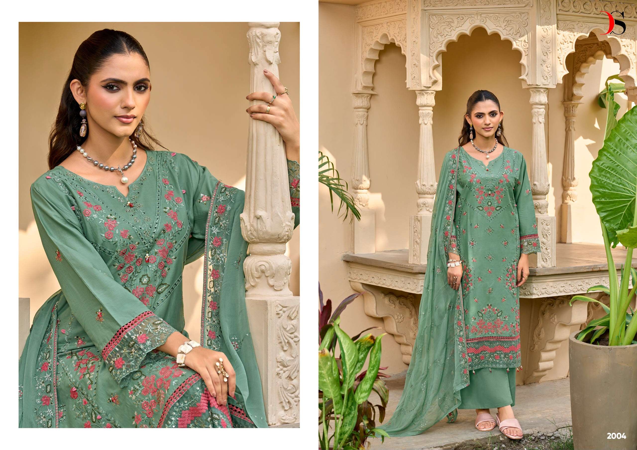 DEEPSY SUITS ELAF EXCLUSIVE VOL 2 LAWN COTTON HEAVY EMBROIDERY DESIGNER WORK PAKISTANI SUIT