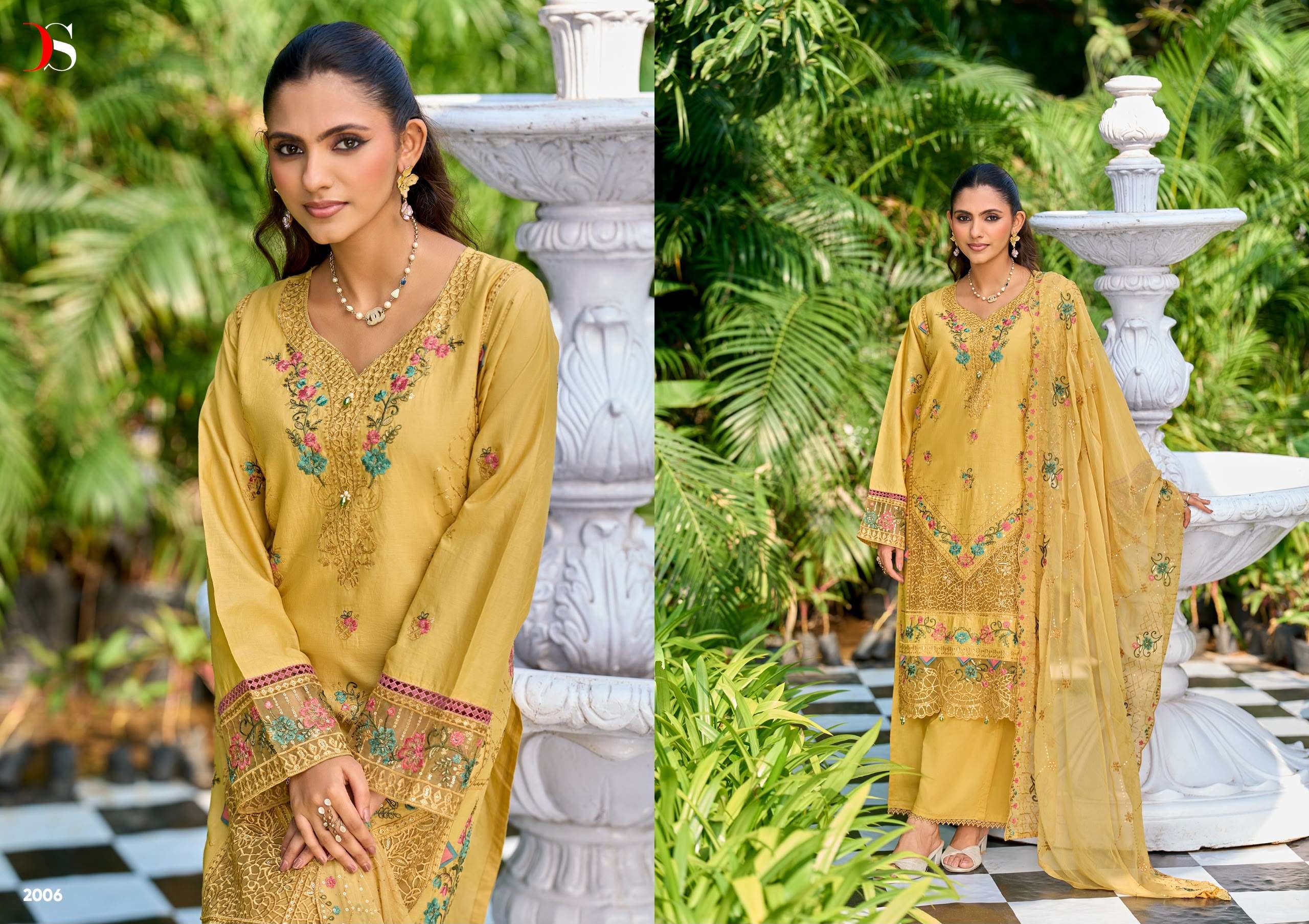 DEEPSY SUITS ELAF EXCLUSIVE VOL 2 LAWN COTTON HEAVY EMBROIDERY DESIGNER WORK PAKISTANI SUIT