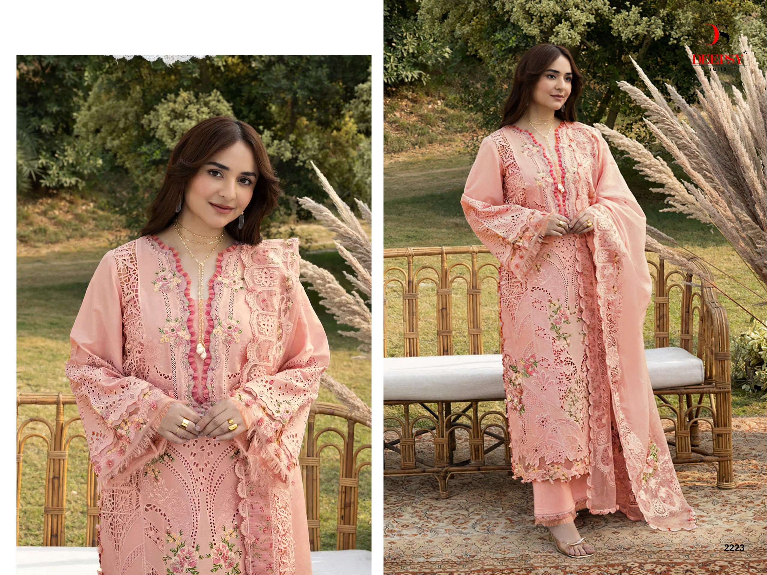 DEEPSY SUITS ELAF PREMIUM LUXURY LAWN COLLECTION VOL 10 COTTON EMBROIDERY DESIGNER WORK SUIT