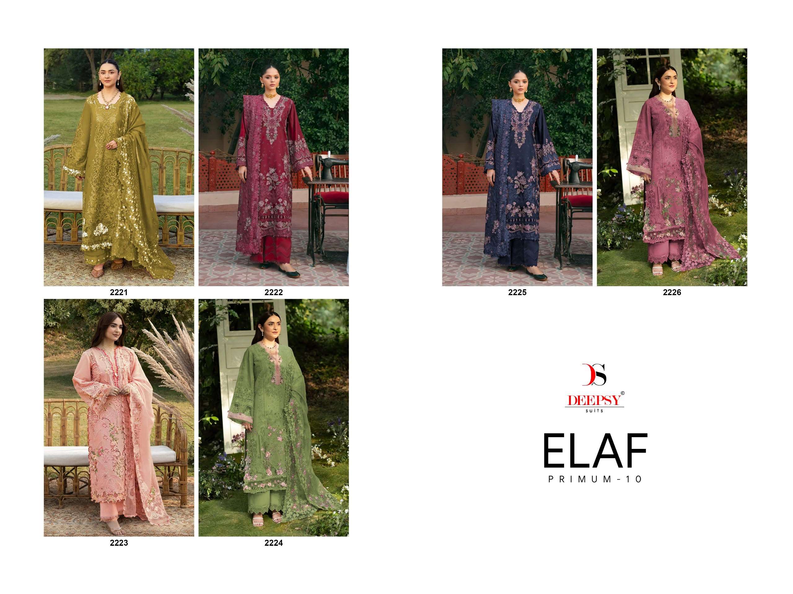 DEEPSY SUITS ELAF PREMIUM LUXURY LAWN COLLECTION VOL 10 COTTON EMBROIDERY DESIGNER WORK SUIT