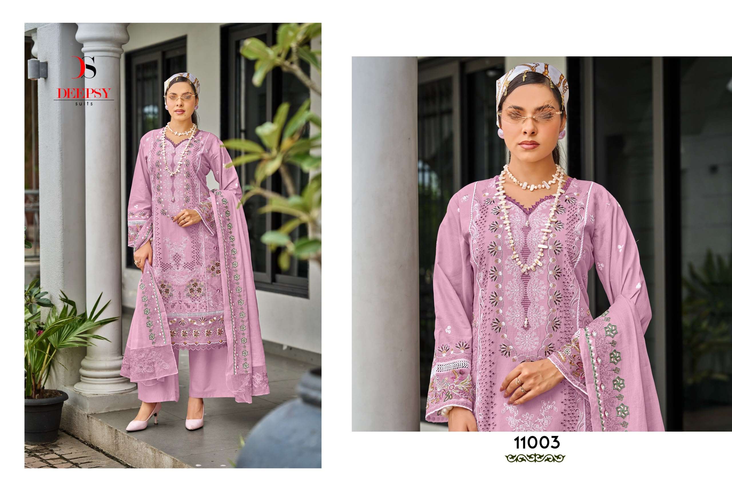 DEEPSY SUITS ELAF PREMIUM LUXURY LAWN COLLECTION VOL 11 COTTON EMBROIDERY DESIGNER WORK SUIT
