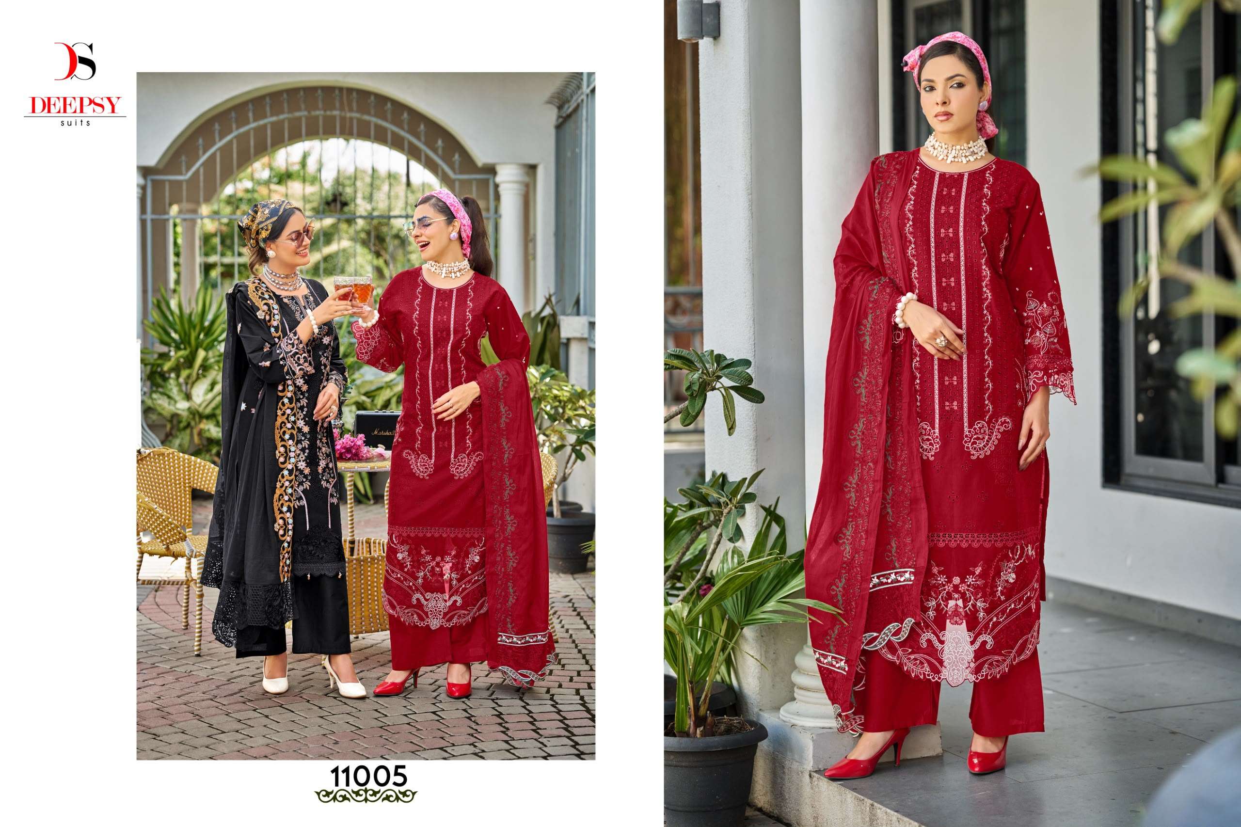DEEPSY SUITS ELAF PREMIUM LUXURY LAWN COLLECTION VOL 11 COTTON EMBROIDERY DESIGNER WORK SUIT
