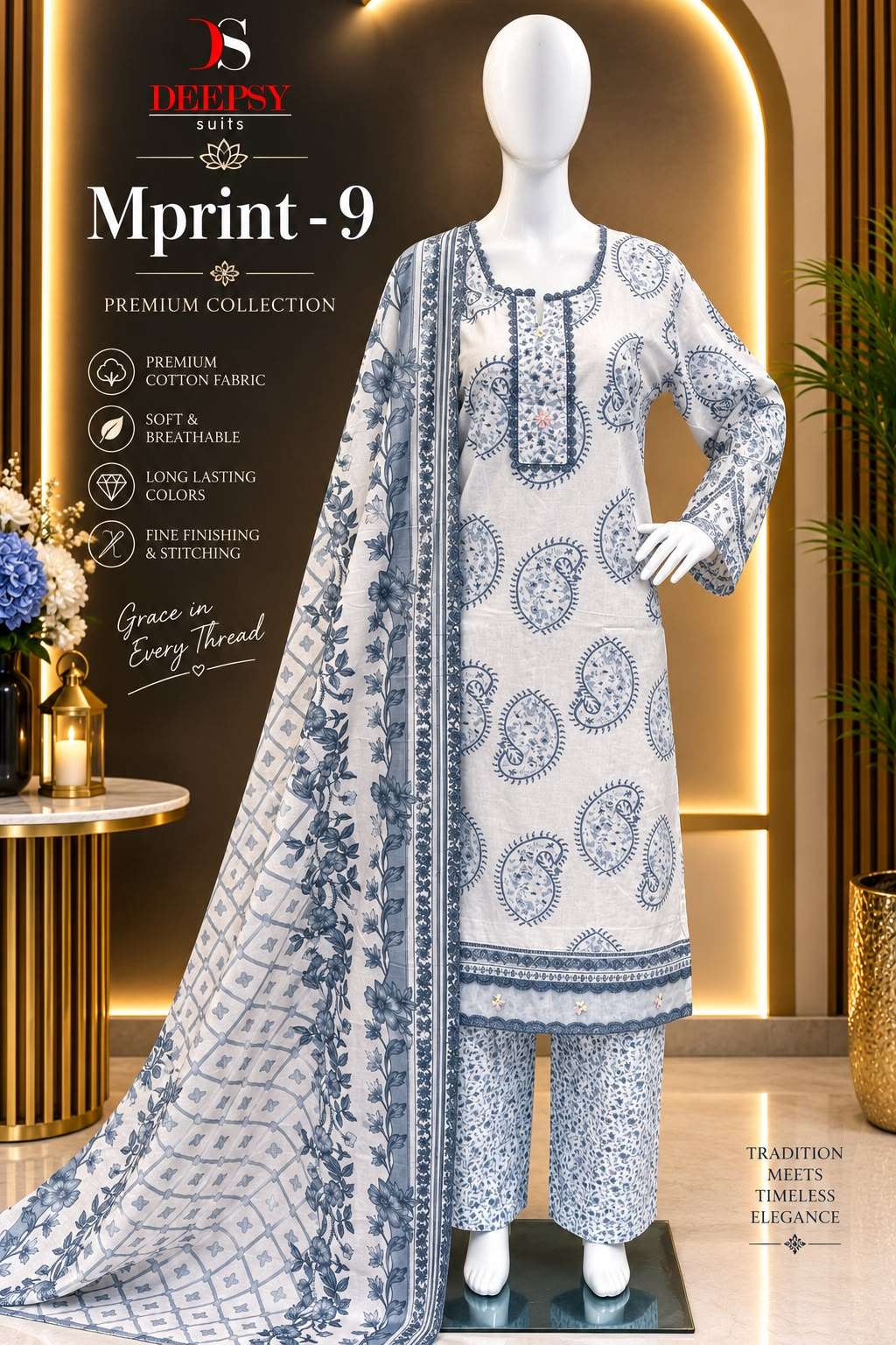 DEEPSY SUITS MARIA B M PRINT VOL 9 READY MADE COLLECTION 