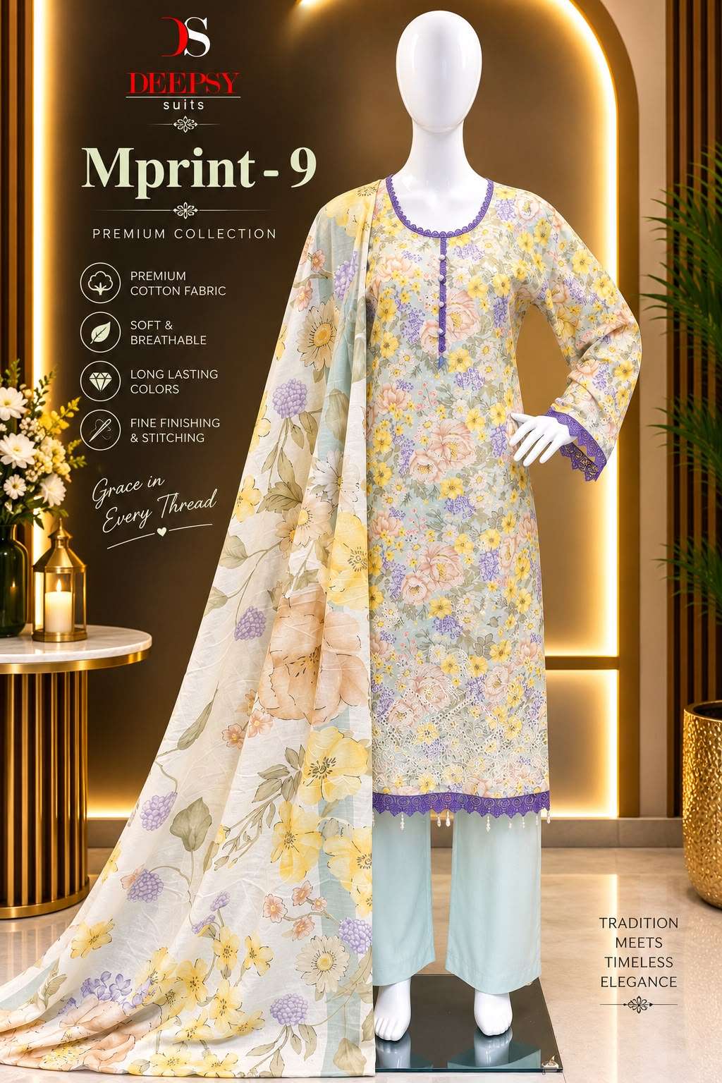 DEEPSY SUITS MARIA B M PRINT VOL 9 READY MADE COLLECTION 