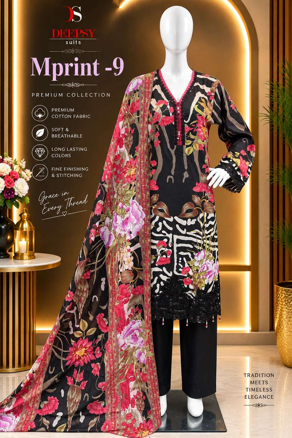 DEEPSY SUITS MARIA B M PRINT VOL 9 READY MADE COLLECTION 