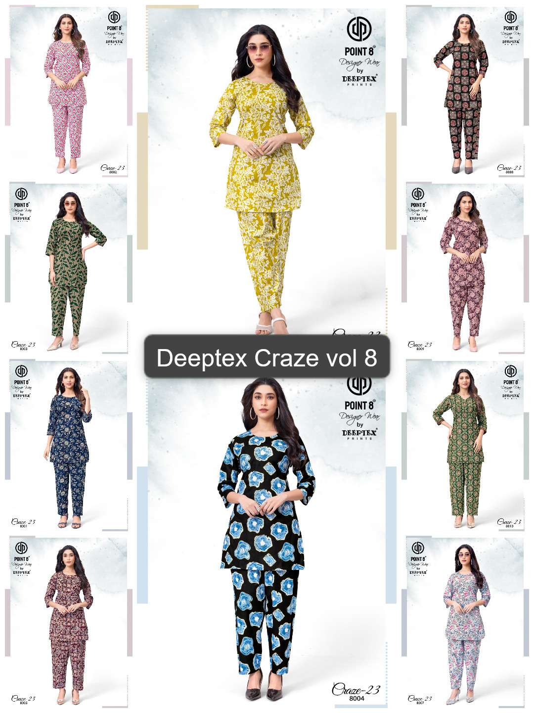DEEPTEX PRINTS CRAZE 23 VOL 8 COTTON PRINTED LADIES CO-ORD SET