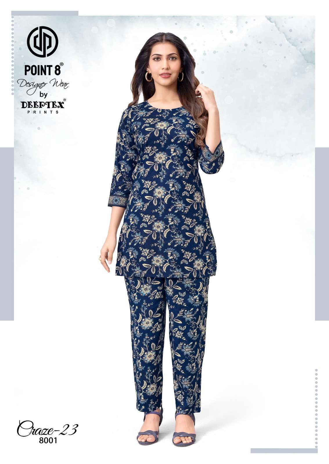 DEEPTEX PRINTS CRAZE 23 VOL 8 COTTON PRINTED LADIES CO-ORD SET