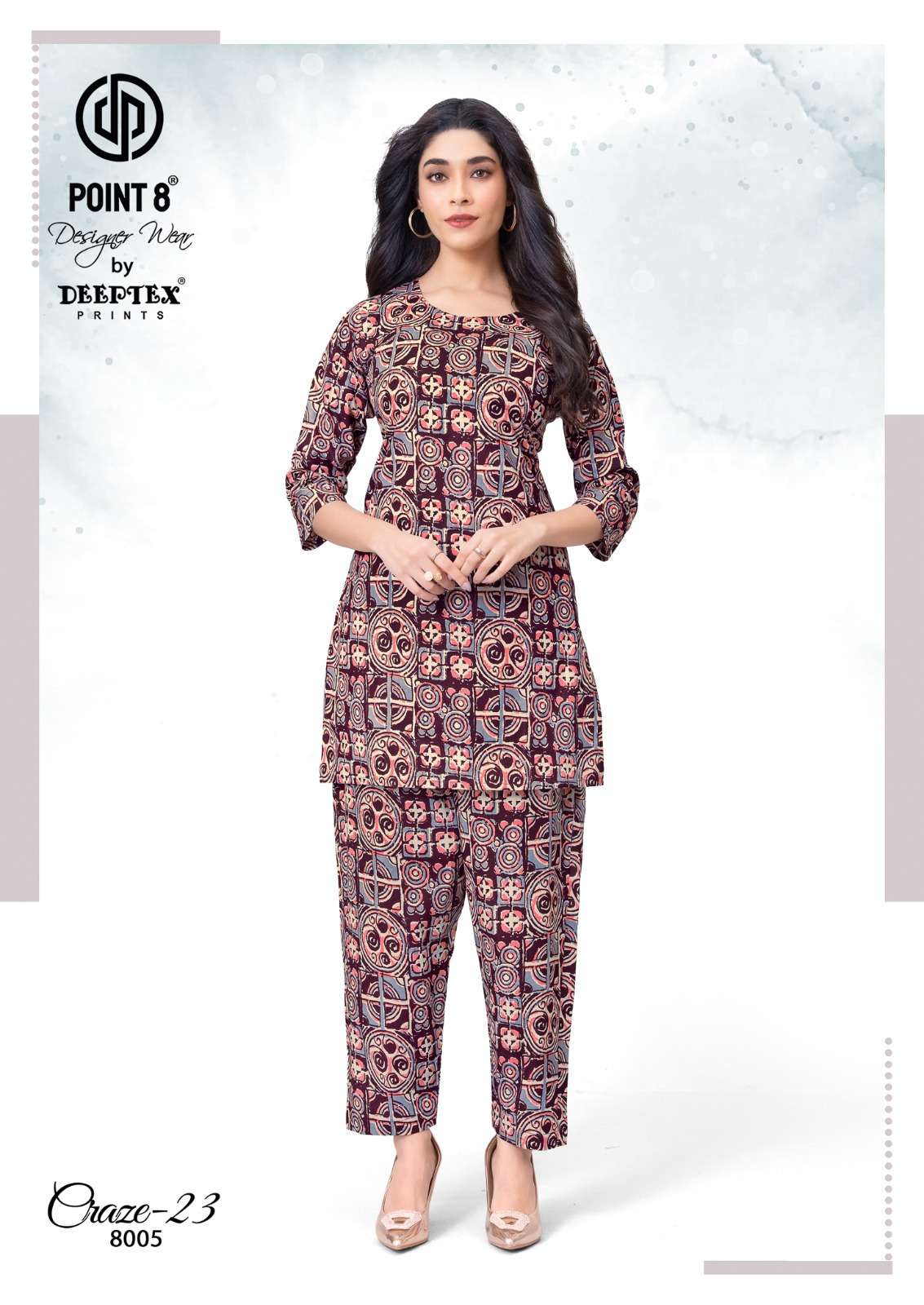 DEEPTEX PRINTS CRAZE 23 VOL 8 COTTON PRINTED LADIES CO-ORD SET