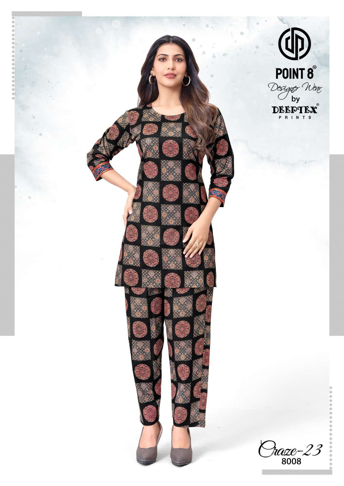 DEEPTEX PRINTS CRAZE 23 VOL 8 COTTON PRINTED LADIES CO-ORD SET