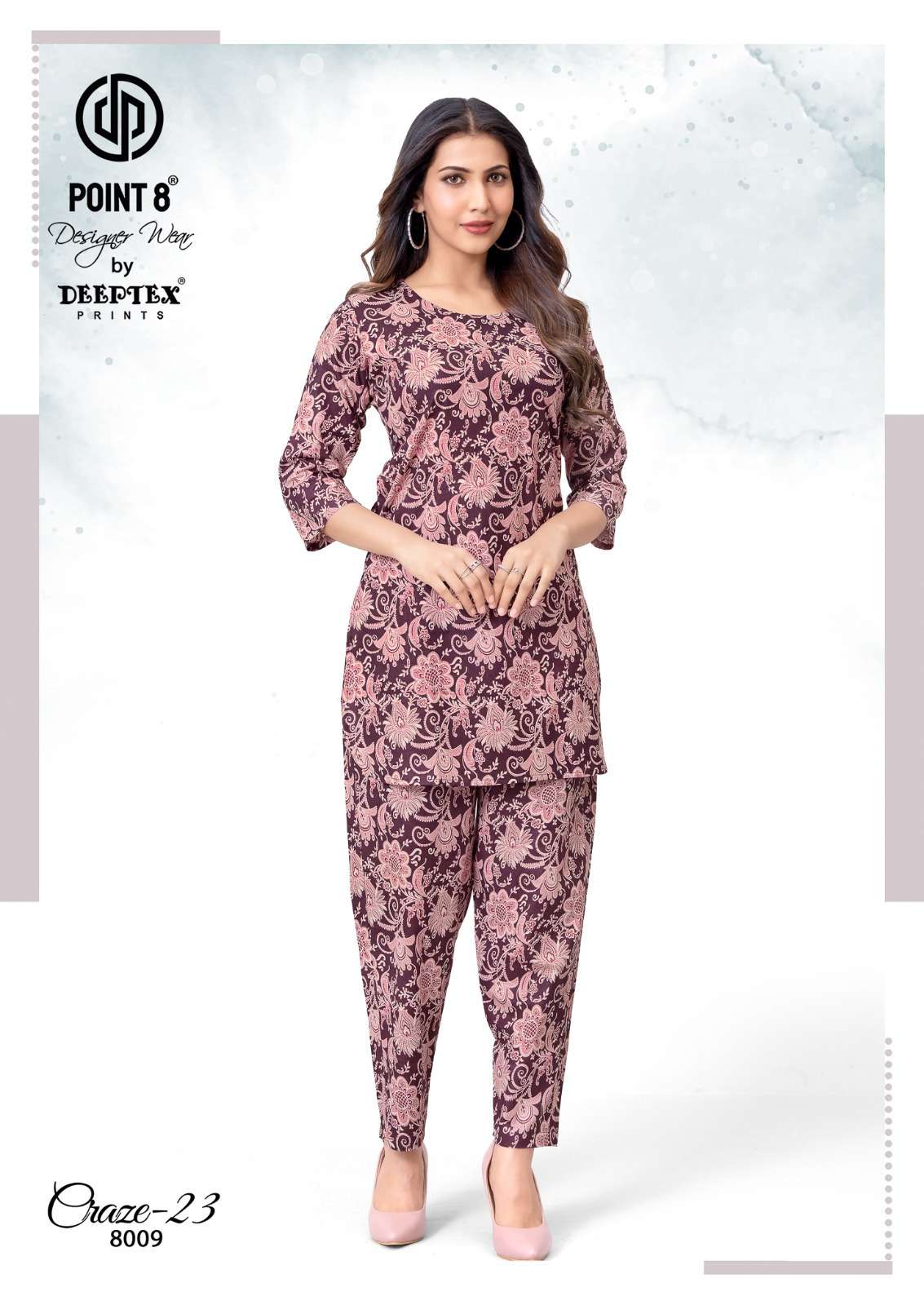 DEEPTEX PRINTS CRAZE 23 VOL 8 COTTON PRINTED LADIES CO-ORD SET