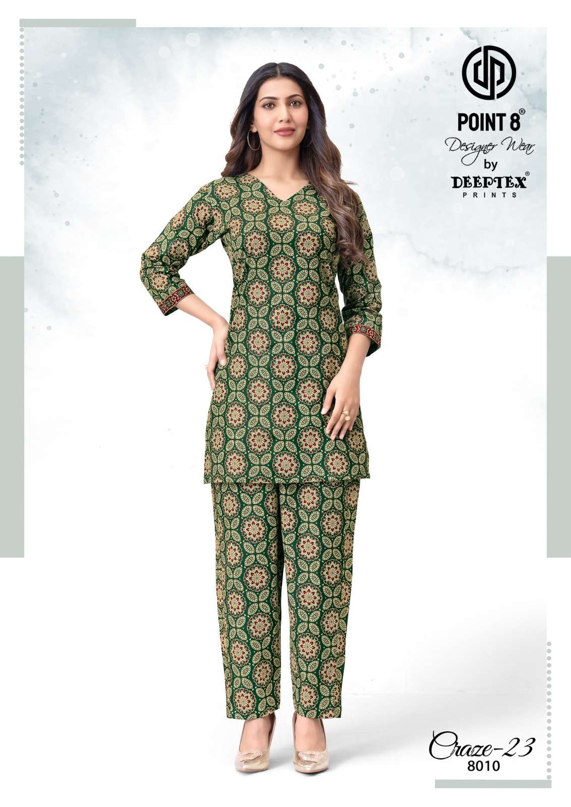 DEEPTEX PRINTS CRAZE 23 VOL 8 COTTON PRINTED LADIES CO-ORD SET