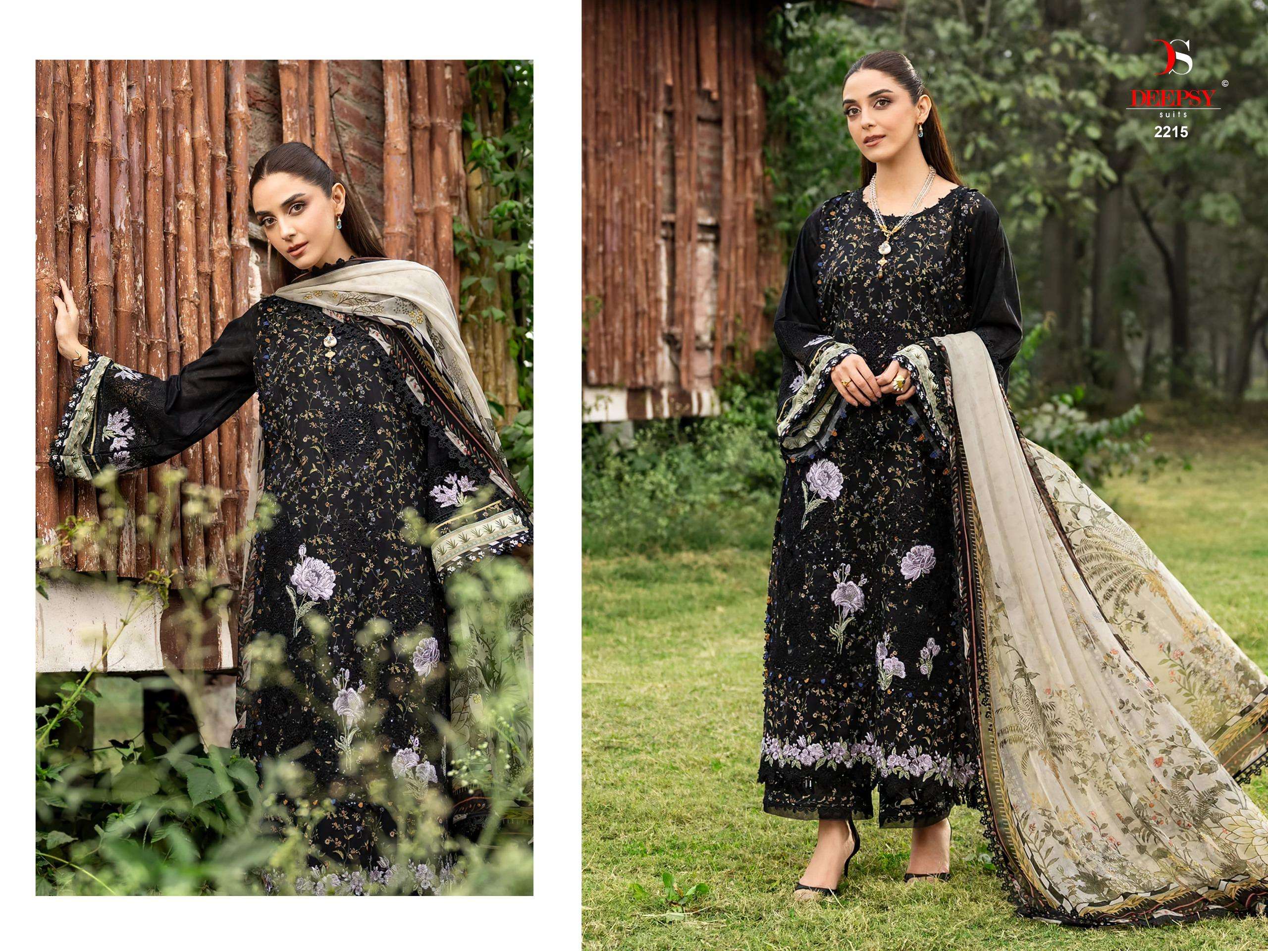 DEEPTEX PRINTS ELAF CHIKANKARI VOL 2 COTTON EMBROIDERED DESIGNER SUIT