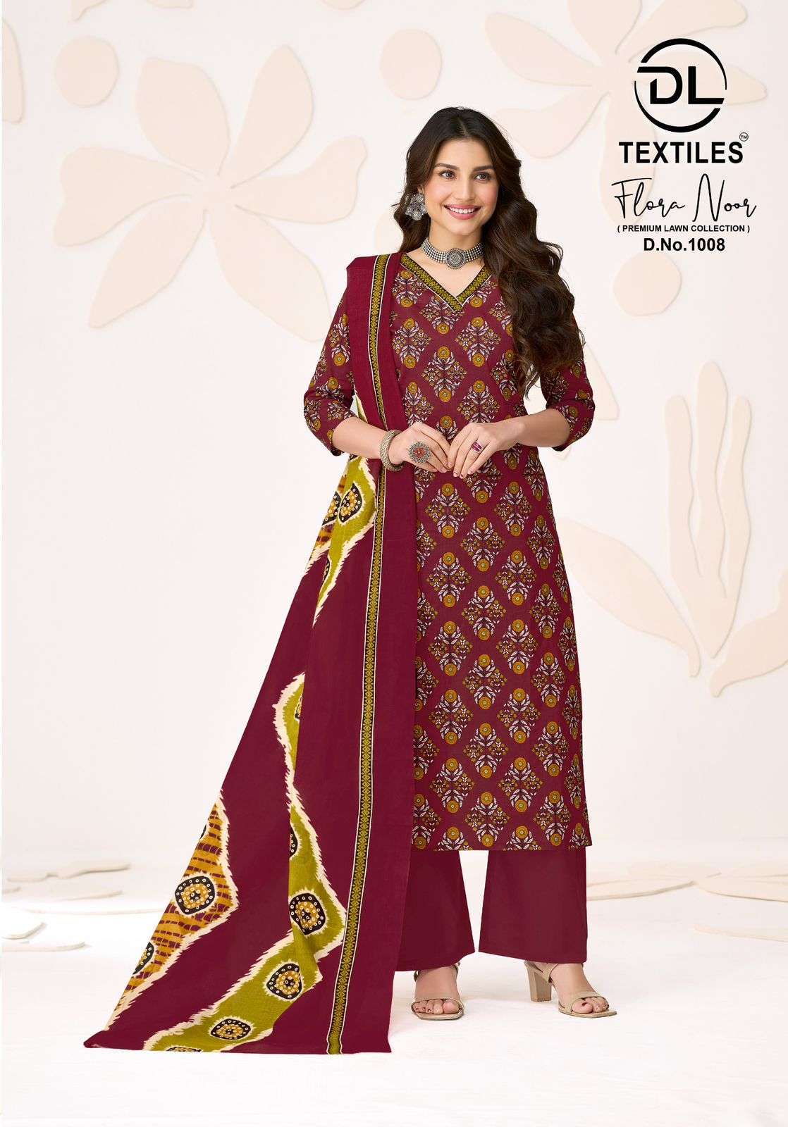 DL TEXTILES FLORA NOOR VOL 1 LAWN COTTON PRINTED SALWAR SUIT