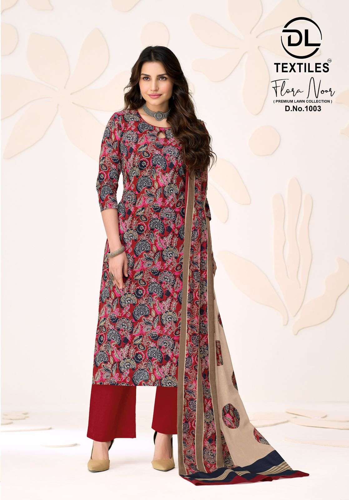 DL TEXTILES FLORA NOOR VOL 1 LAWN COTTON PRINTED SALWAR SUIT