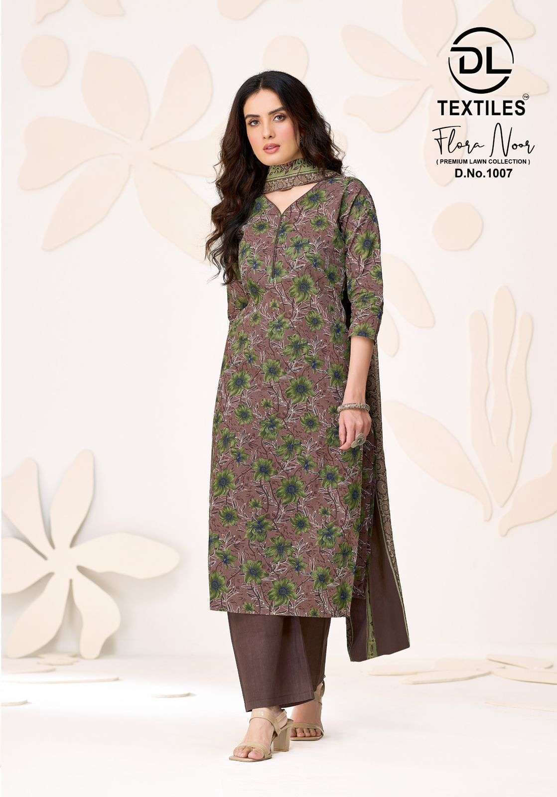DL TEXTILES FLORA NOOR VOL 1 LAWN COTTON PRINTED SALWAR SUIT