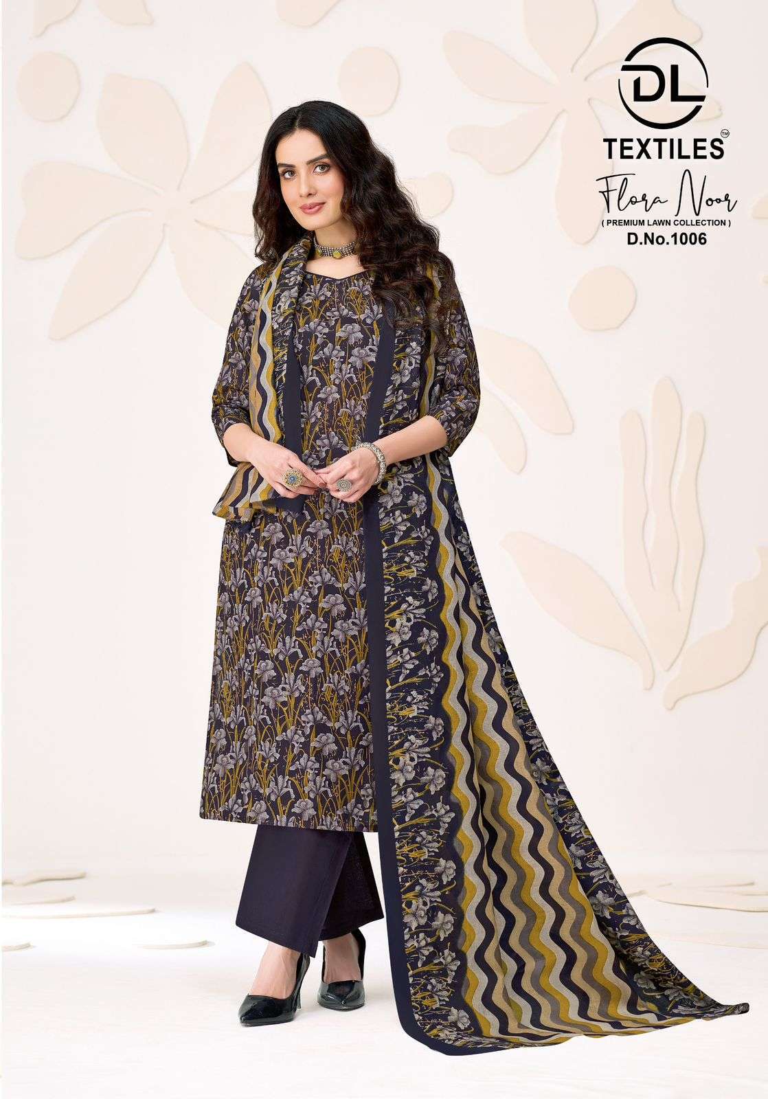 DL TEXTILES FLORA NOOR VOL 1 LAWN COTTON PRINTED SALWAR SUIT
