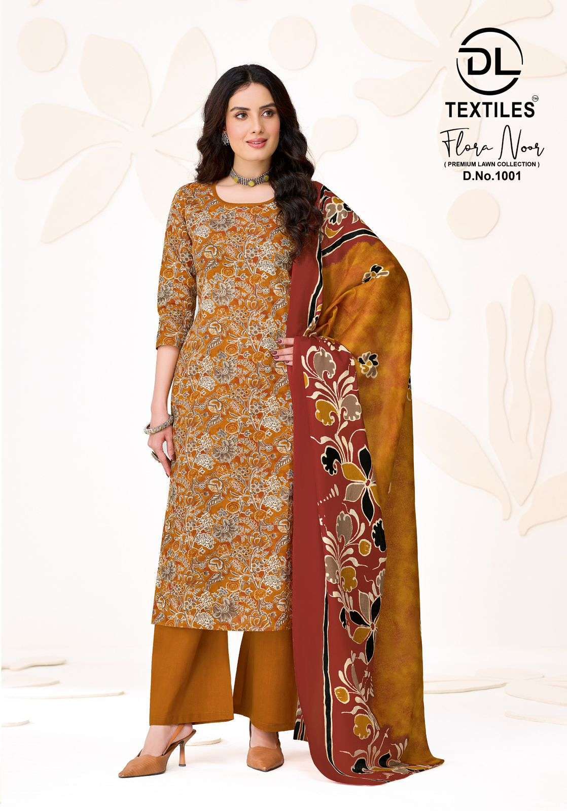 DL TEXTILES FLORA NOOR VOL 1 LAWN COTTON PRINTED SALWAR SUIT