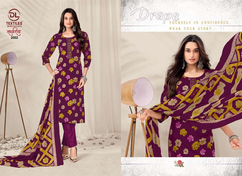 DL TEXTILES SAWARIYA VOL 2 COTTON PRINT WITH FANCY WORKS STITCHED SUIT COLLECTION 