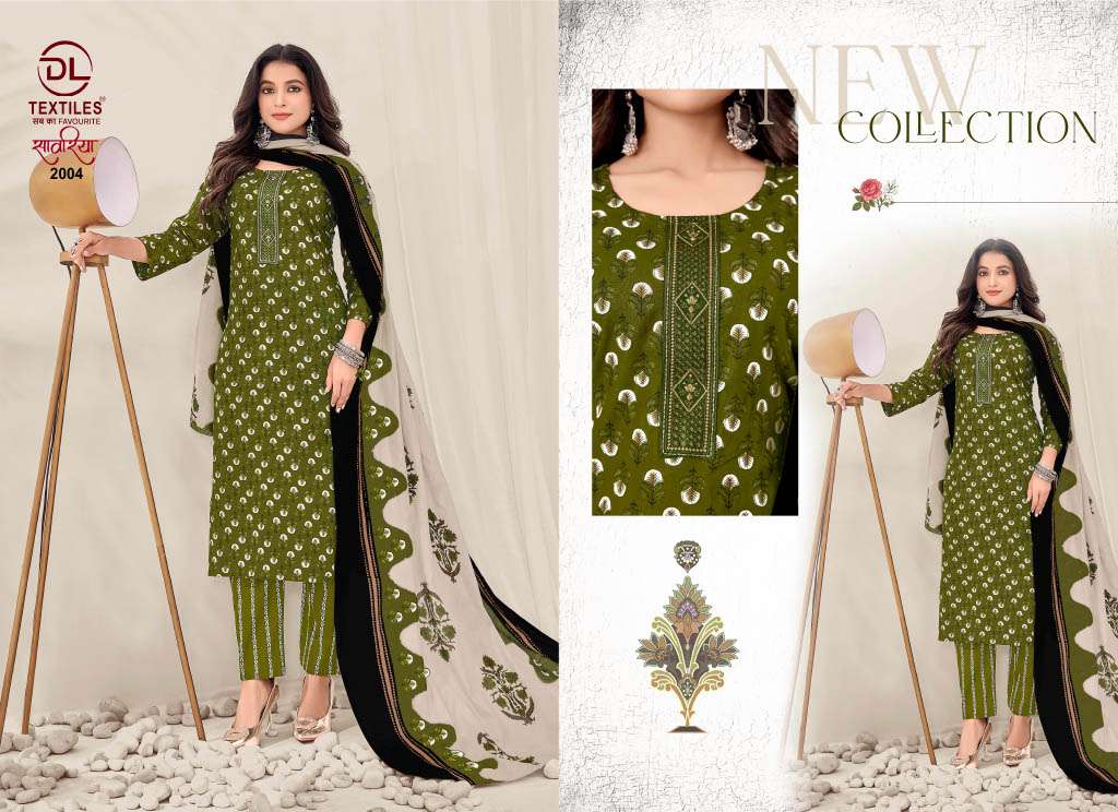 DL TEXTILES SAWARIYA VOL 2 COTTON PRINT WITH FANCY WORKS STITCHED SUIT COLLECTION 