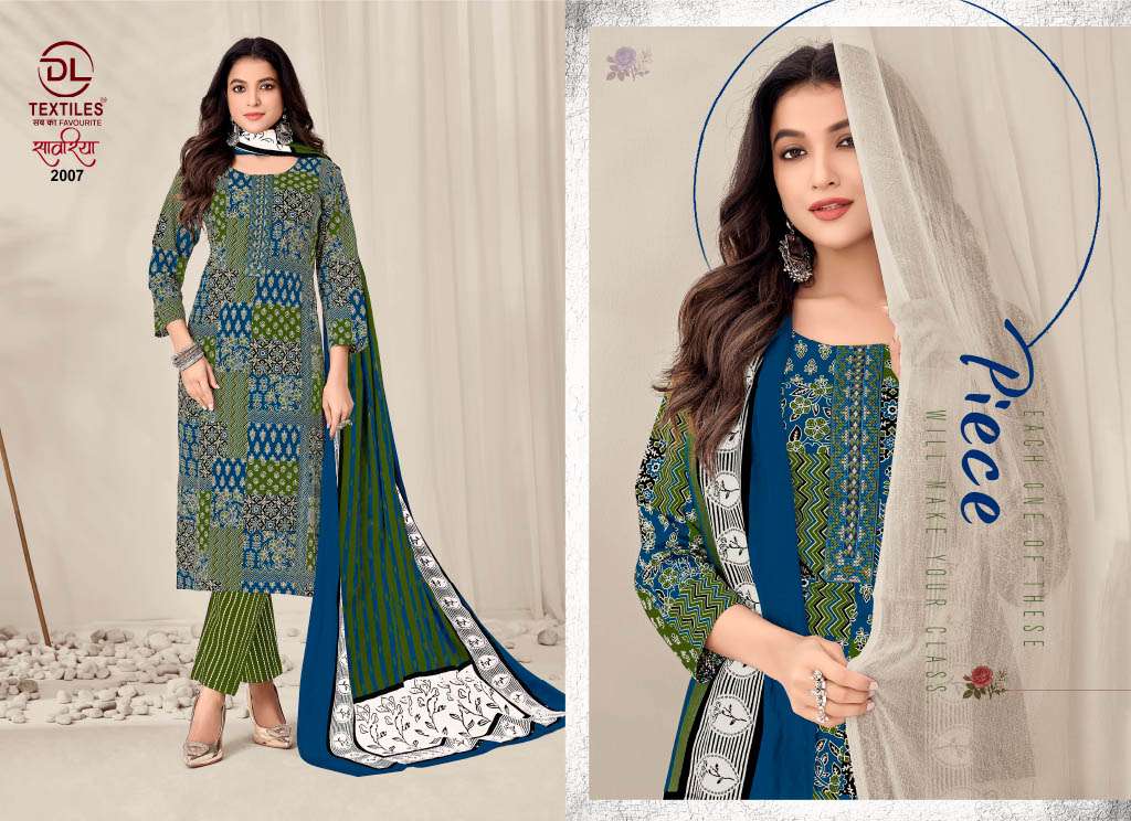 DL TEXTILES SAWARIYA VOL 2 COTTON PRINT WITH FANCY WORKS STITCHED SUIT COLLECTION 