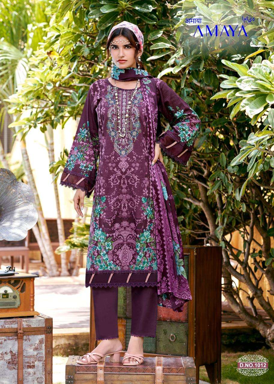 FALAK INTERNATIONAL AMAYA VOL 1 COTTON DIGITAL STYLE PRINT SALWAR SUIT