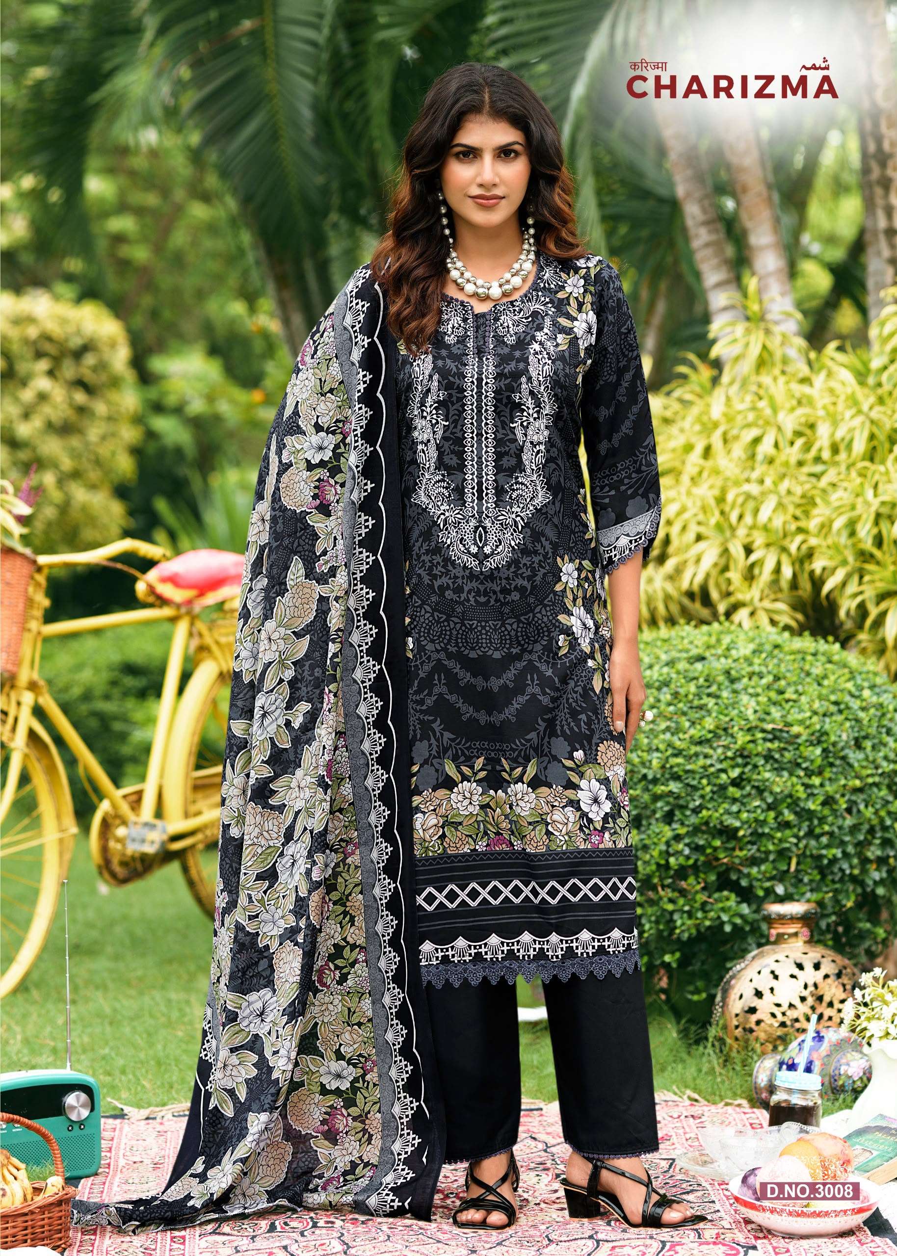 FALAK INTERNATIONAL GANESHA CHARIZMA VOL 3 COTTON DIGITAL STYLE PRINT SALWAR SUIT