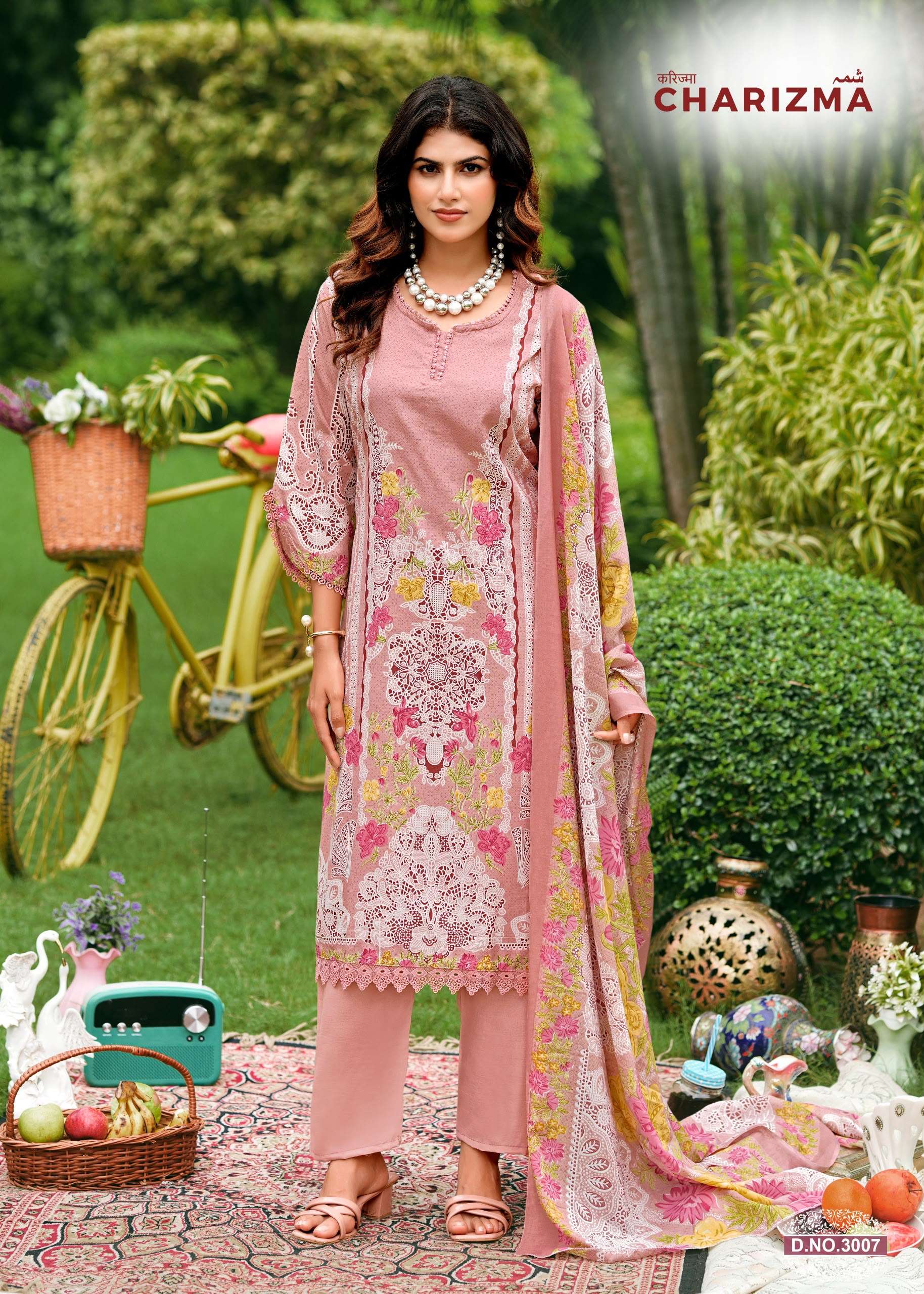 FALAK INTERNATIONAL GANESHA CHARIZMA VOL 3 COTTON DIGITAL STYLE PRINT SALWAR SUIT