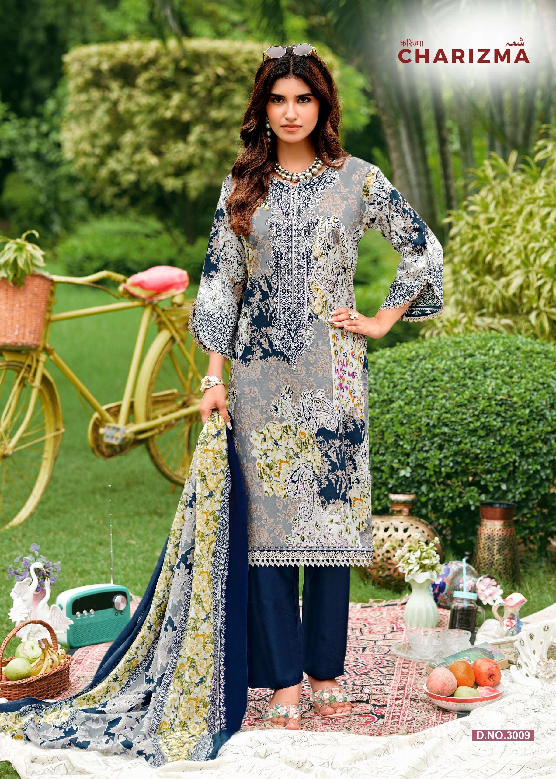 FALAK INTERNATIONAL GANESHA CHARIZMA VOL 3 COTTON DIGITAL STYLE PRINT SALWAR SUIT