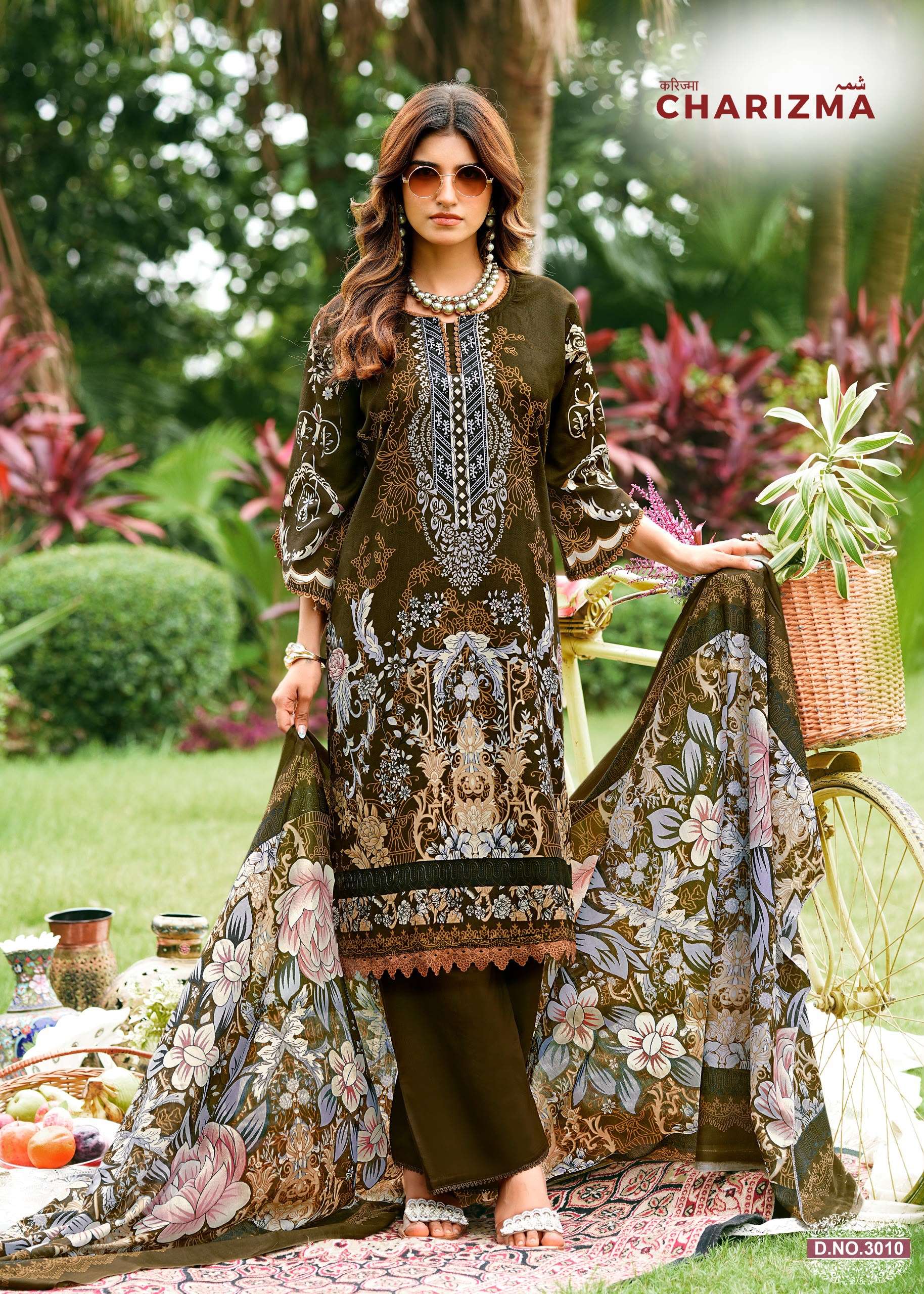 FALAK INTERNATIONAL GANESHA CHARIZMA VOL 3 COTTON DIGITAL STYLE PRINT SALWAR SUIT