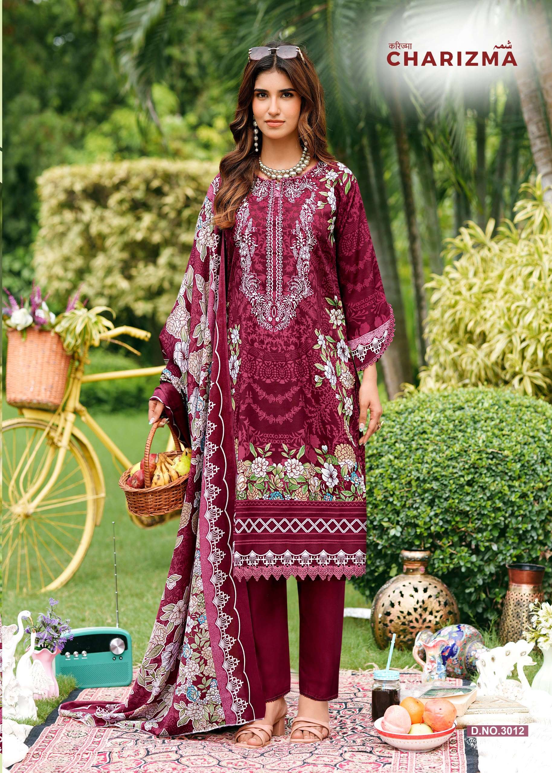 FALAK INTERNATIONAL GANESHA CHARIZMA VOL 3 COTTON DIGITAL STYLE PRINT SALWAR SUIT