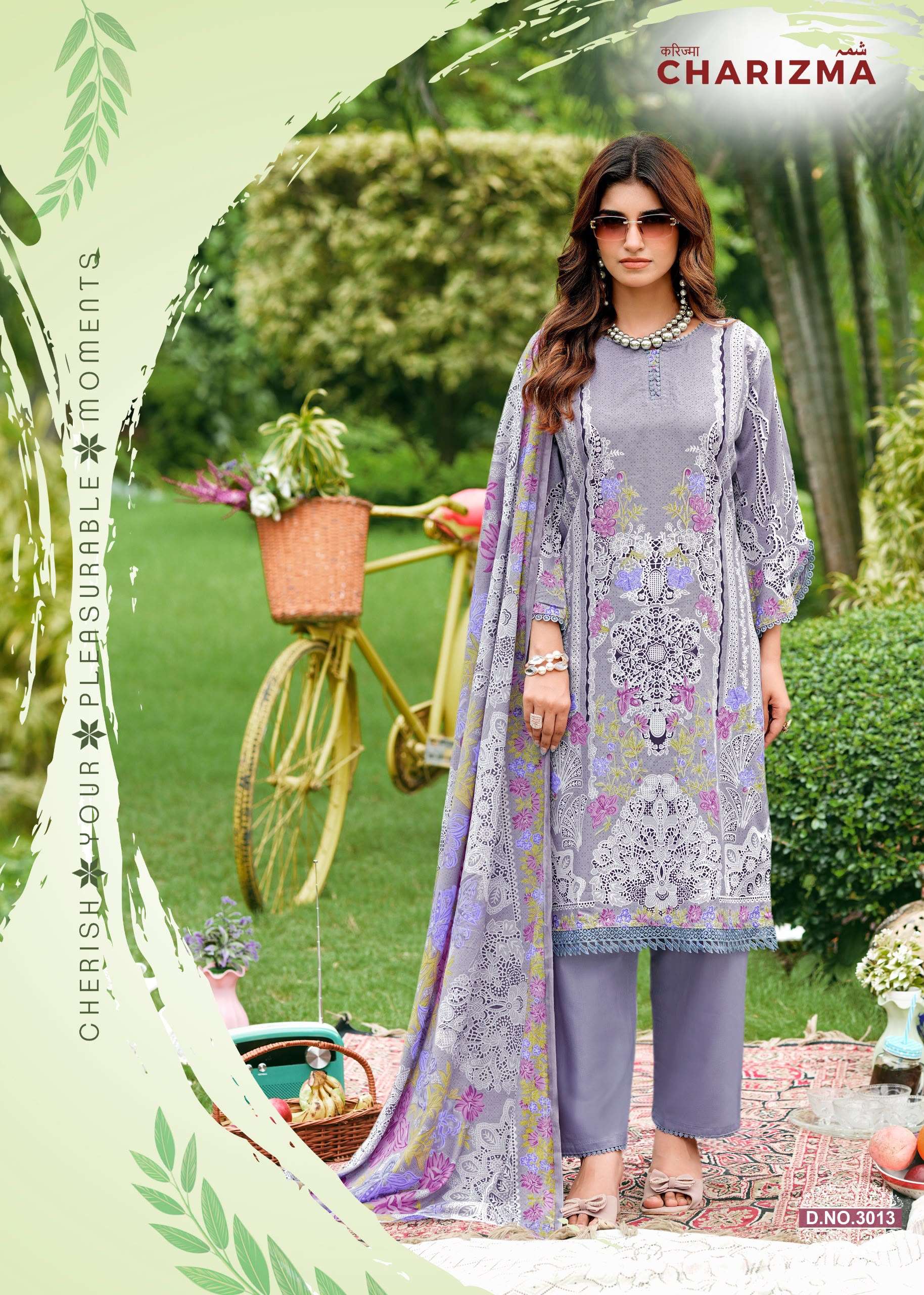FALAK INTERNATIONAL GANESHA CHARIZMA VOL 3 COTTON DIGITAL STYLE PRINT SALWAR SUIT