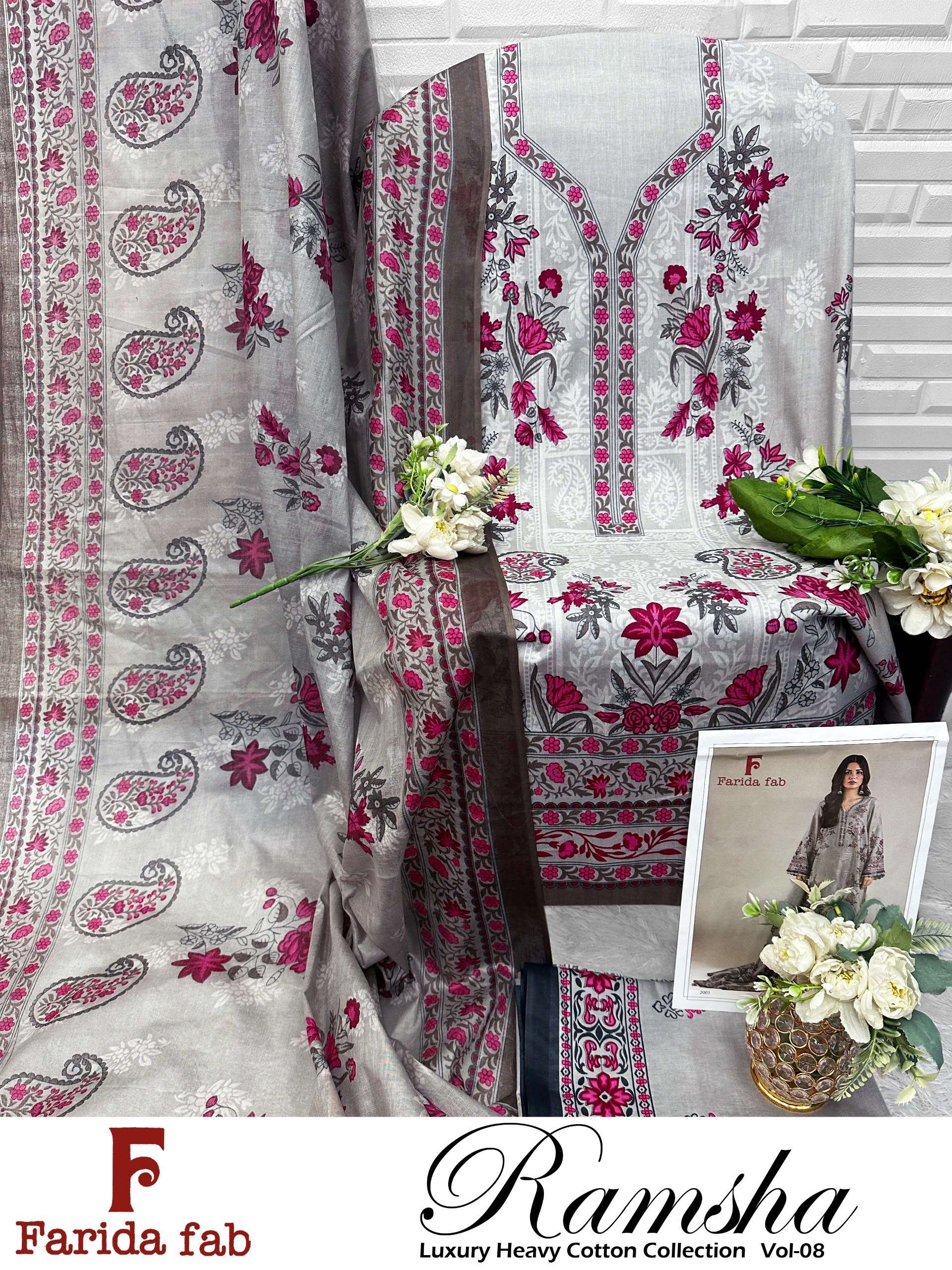 FARIDA FAB CHARIZMA VOL 2 COTTON DIGITAL PRINTS SALWAR SUIT