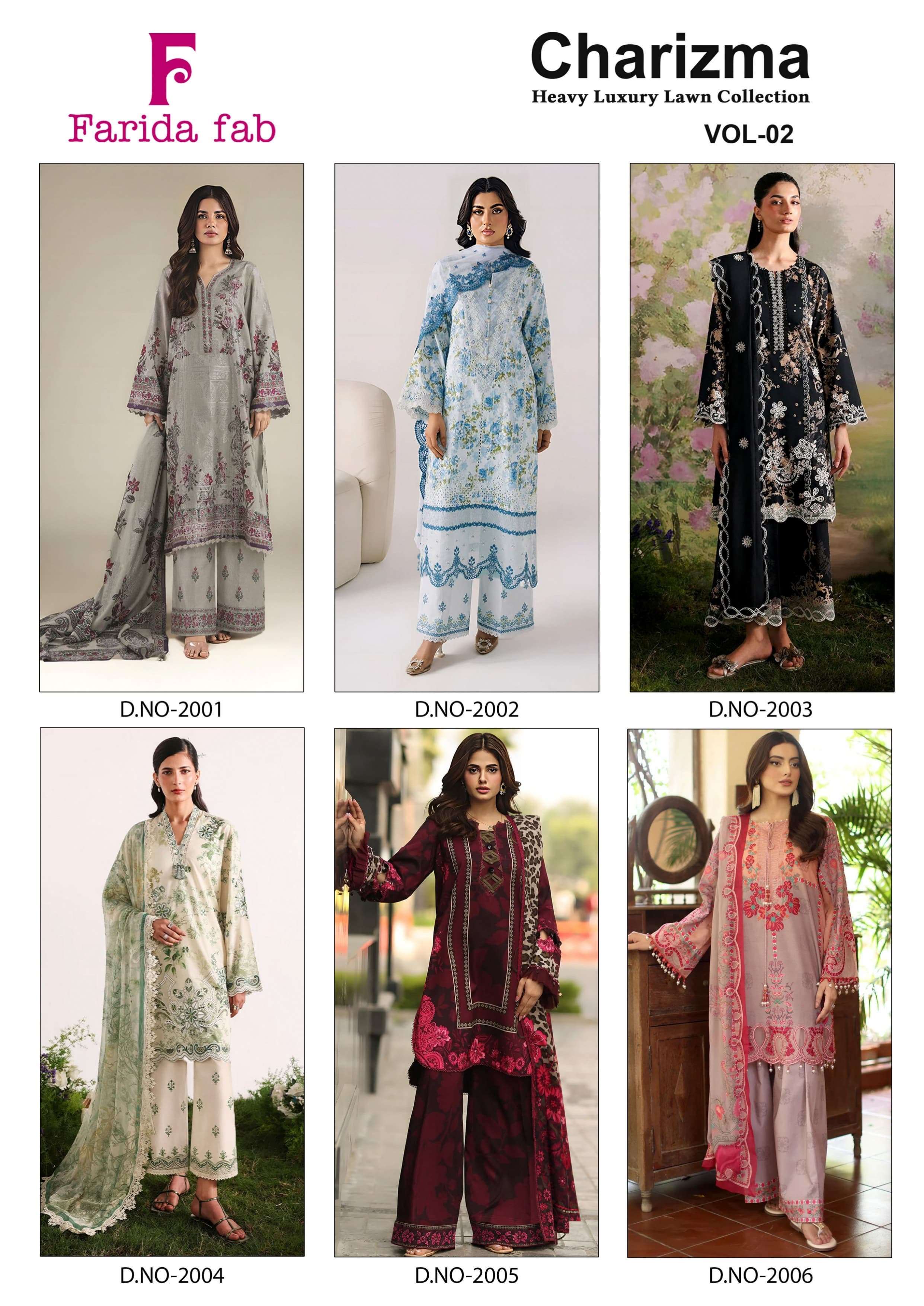 FARIDA FAB CHARIZMA VOL 2 COTTON DIGITAL PRINTS SALWAR SUIT