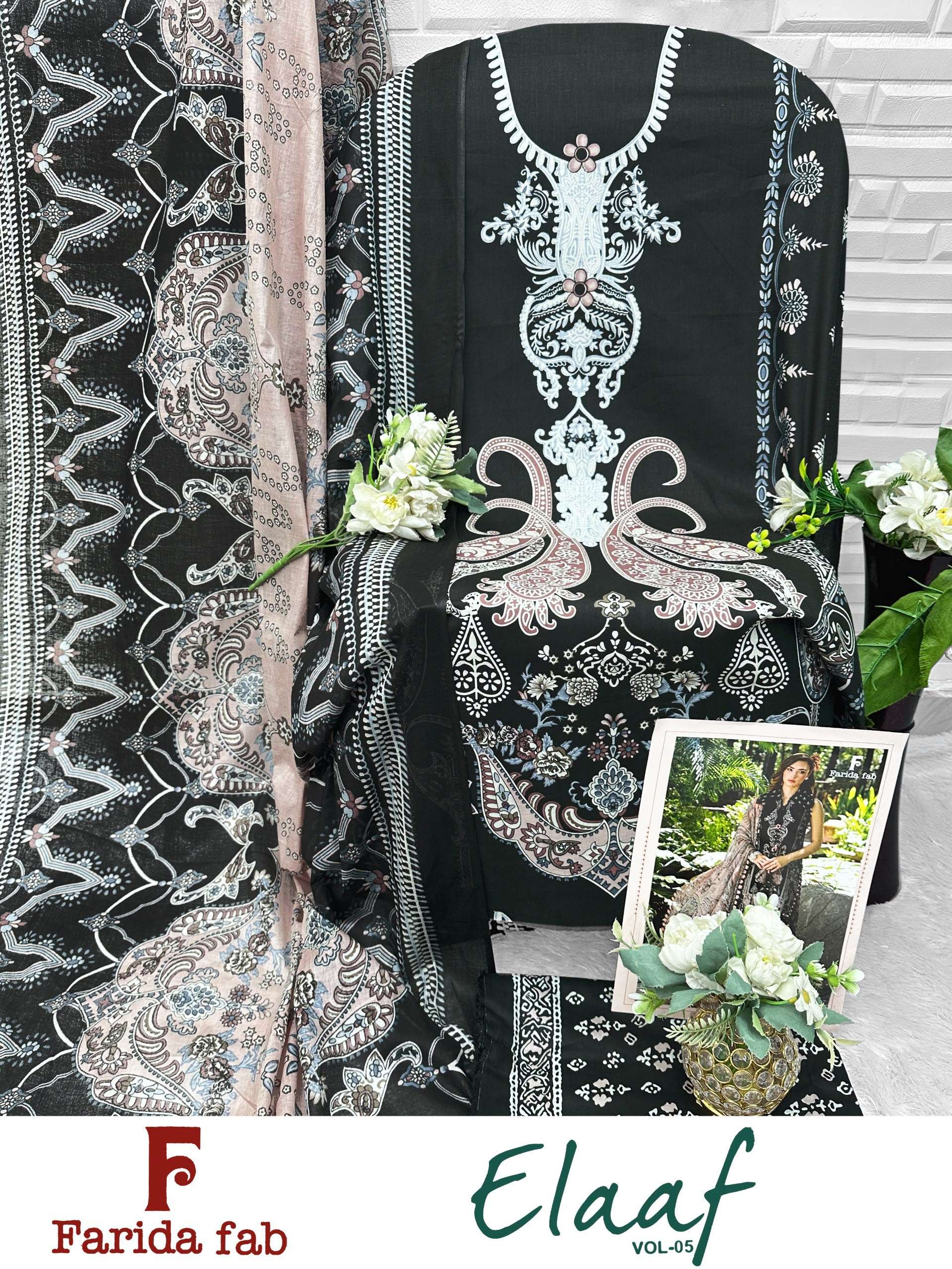FARIDA FAB ELAAF VOL 5 COTTON DIGITAL PRINT SALWAR SUIT