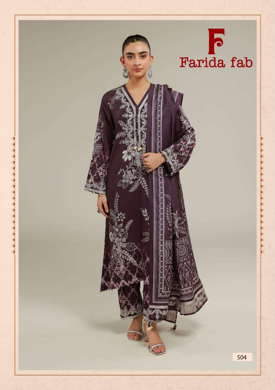 FARIDA FAB ELAAF VOL 5 COTTON DIGITAL PRINT SALWAR SUIT