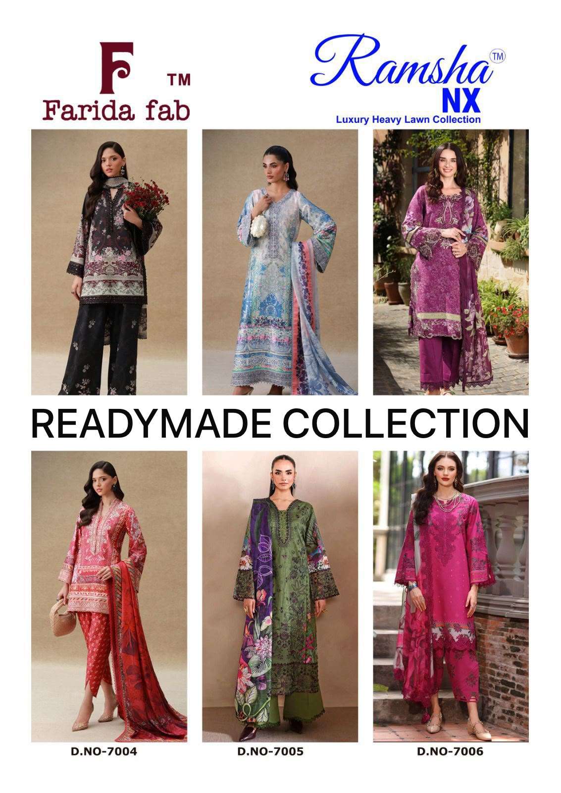 FARIDA FAB RAMSHA NX READY  MADE COLLECTION 