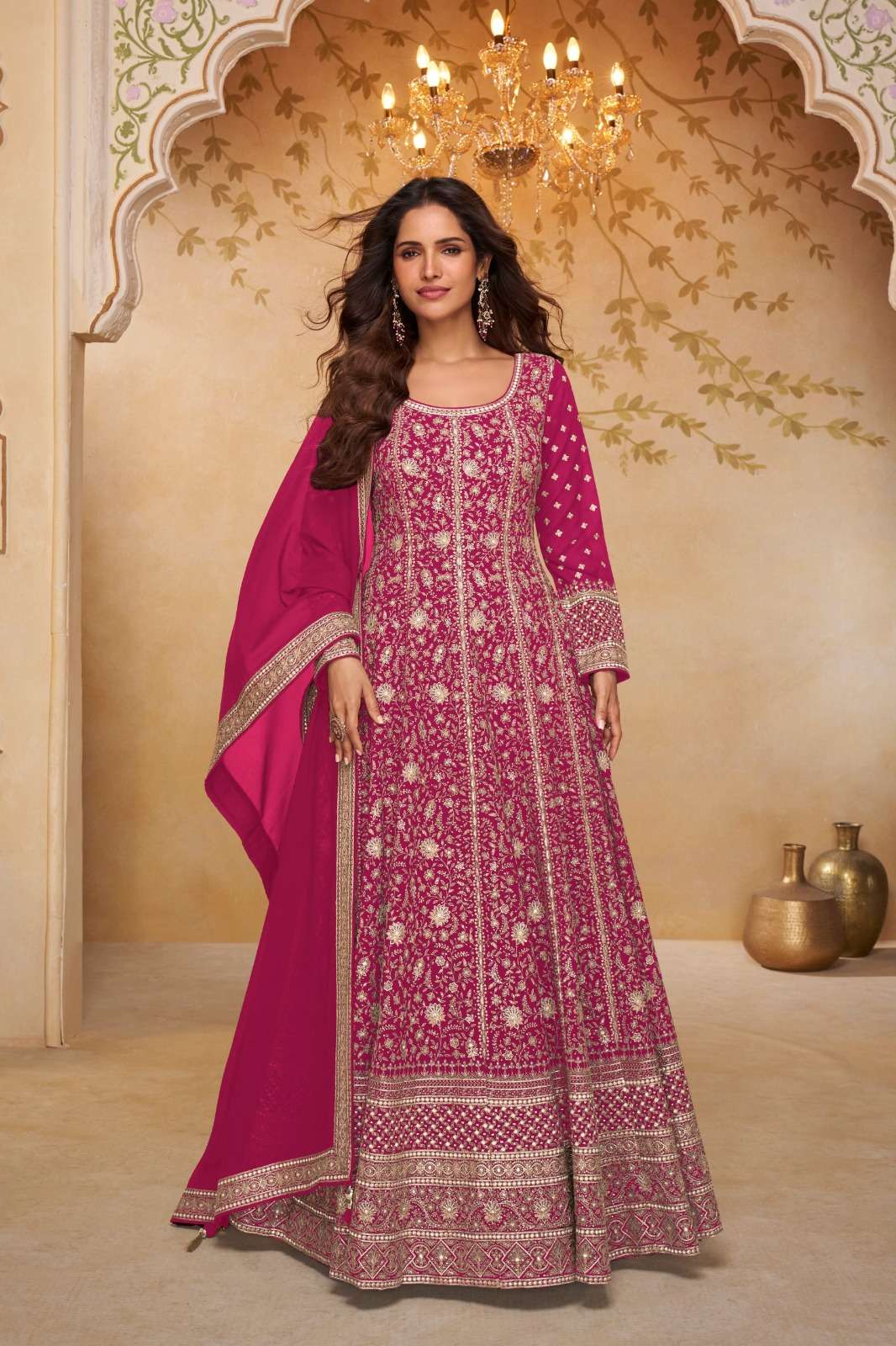 GULKAYRA DESIGNER LIBAAS GEORGETTE HEAVY EMBROIDERED DESIGNER FESTIVE WEAR ANARKALI GOWN STYLE SUIT