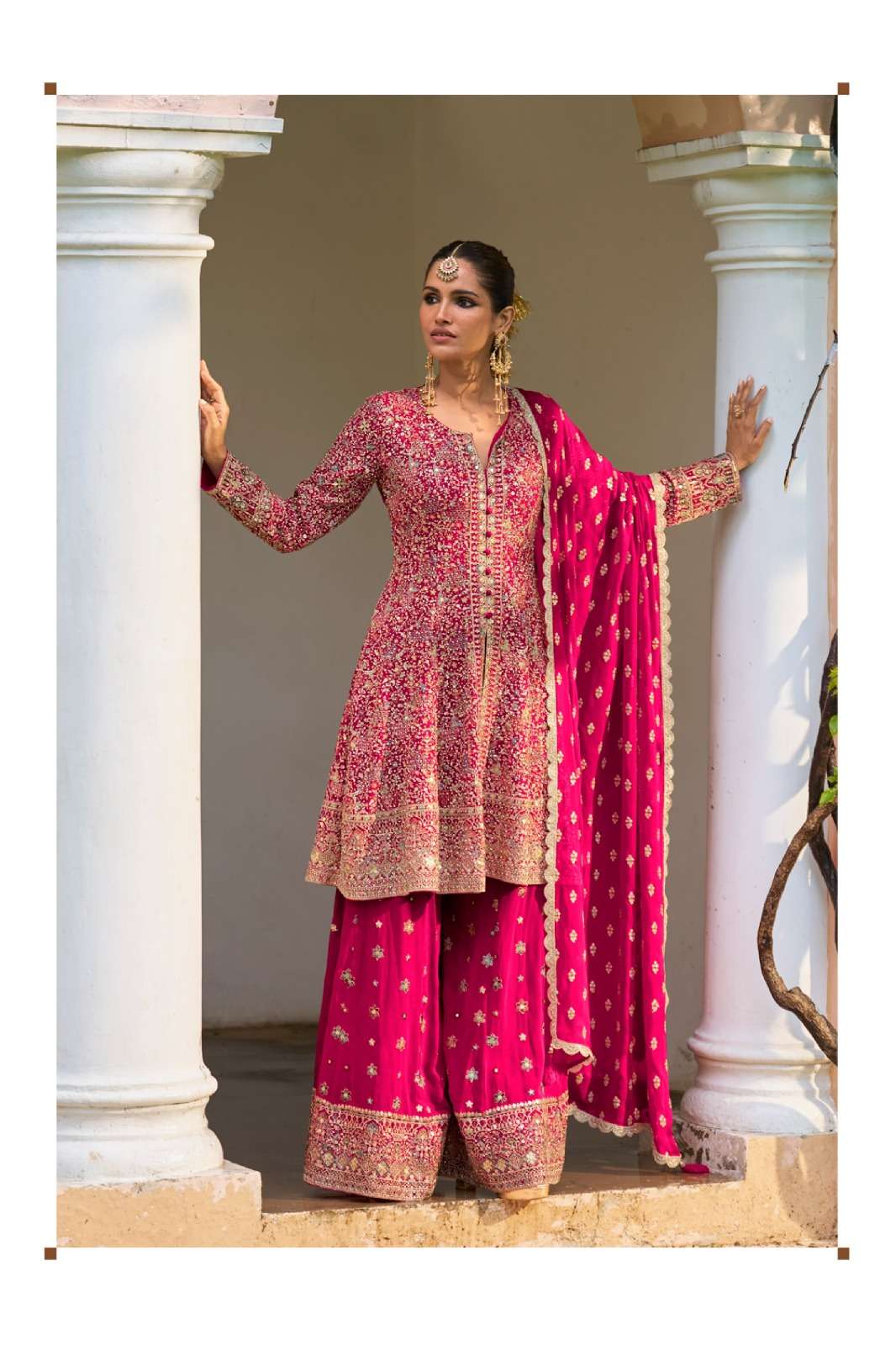GULKAYRA DESIGNER RAKUL GEORGETTE HEAVY EMBROIDERED DESIGNER WEDDING WEAR LADIES SUIT