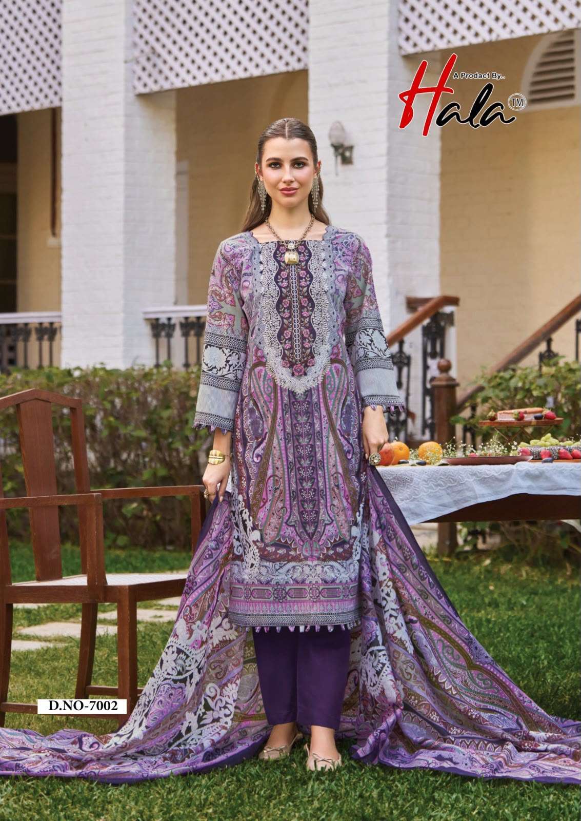HALA AAYAT VOL 7 COTTON DIGITAL PRINTS WITH FANCY WORKS SUIT 