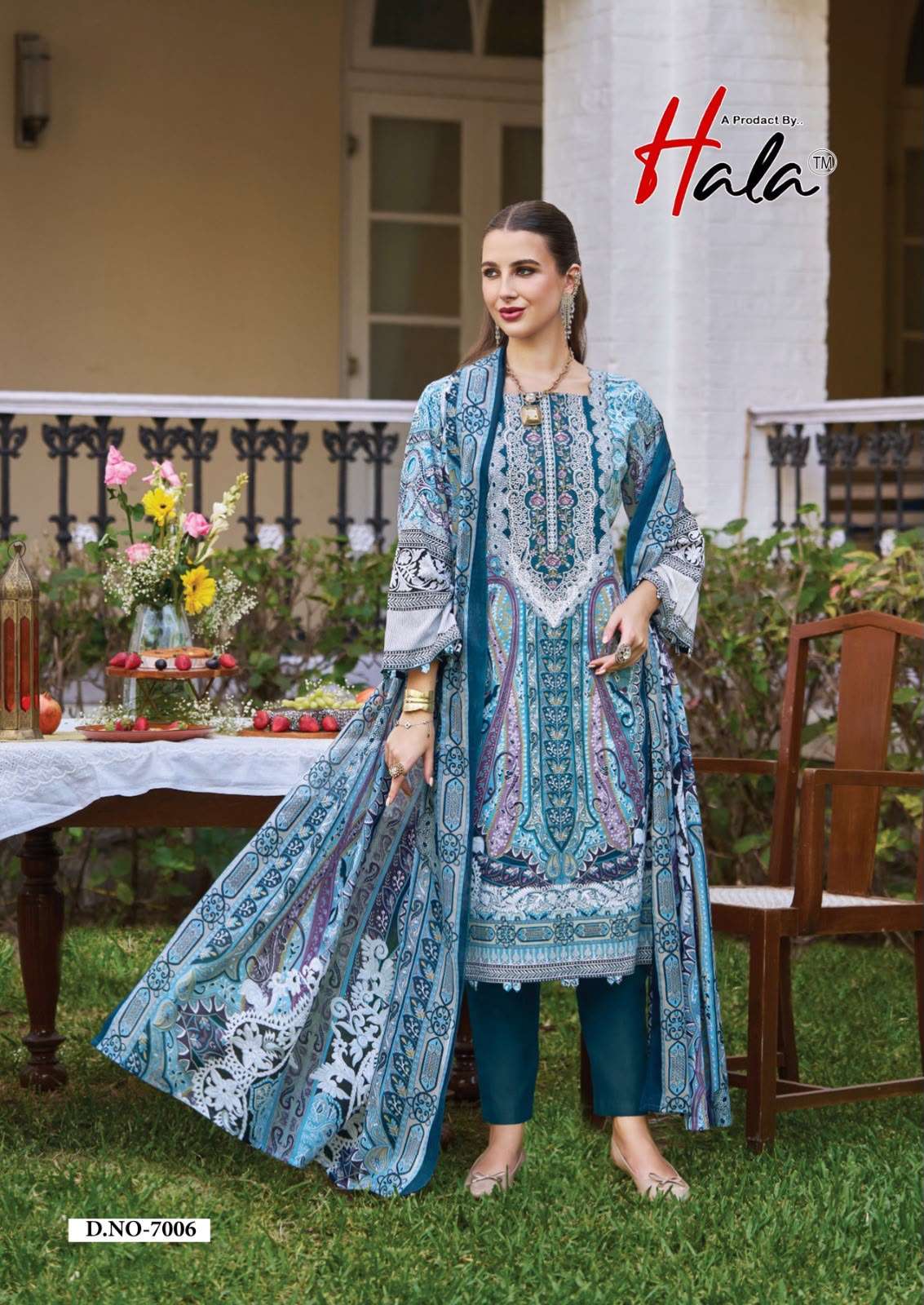 HALA AAYAT VOL 7 COTTON DIGITAL PRINTS WITH FANCY WORKS SUIT 