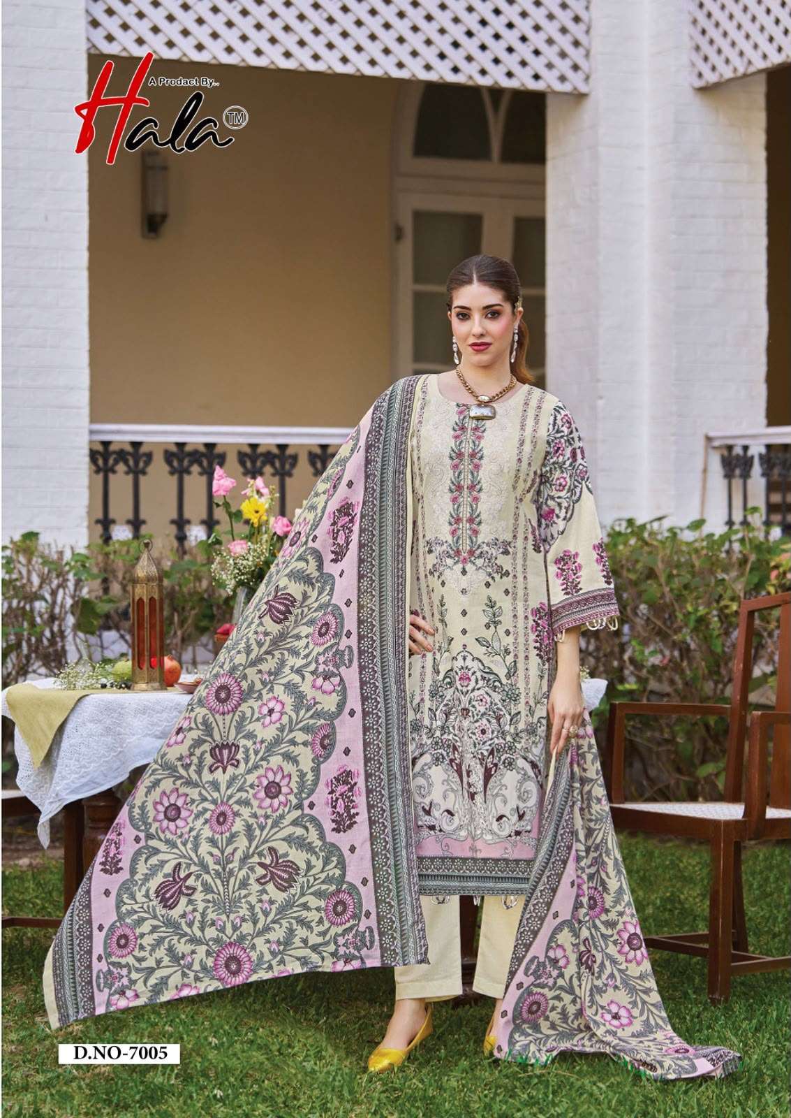 HALA AAYAT VOL 7 COTTON DIGITAL PRINTS WITH FANCY WORKS SUIT 