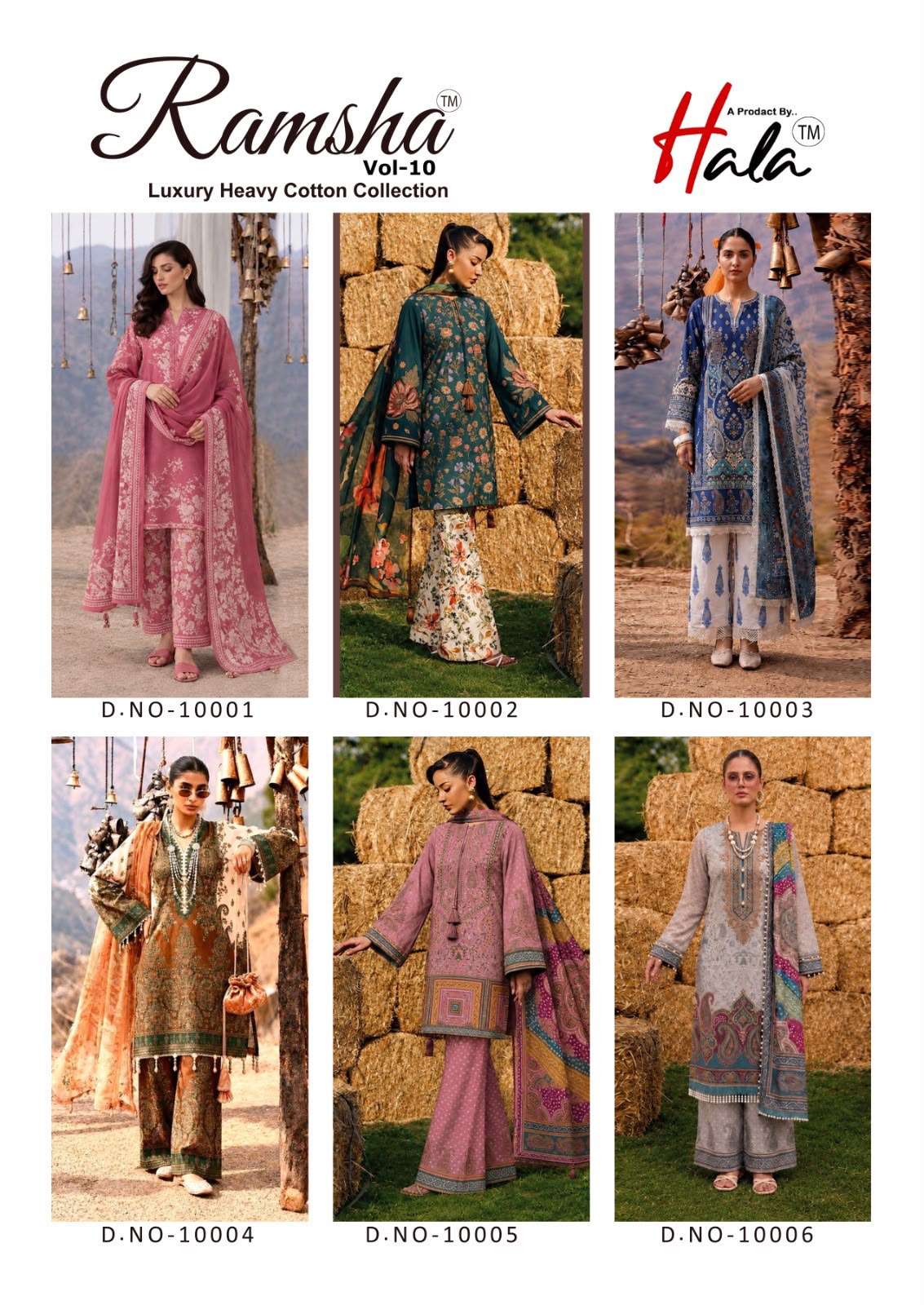HALA RAMSHA VOL 10 COTTON DIGITAL KARACHI PRINTS SALWAR SUIT