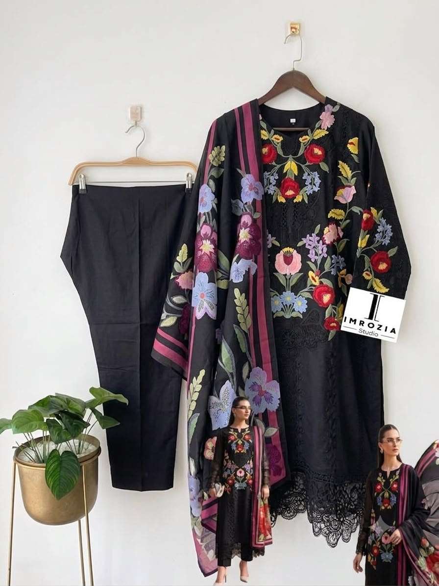 IMROZIA STUDIO D NO 508 COTTON WITH HEAVY EMBROIDERY WORK READY MADE PAKISTANI SUIT 