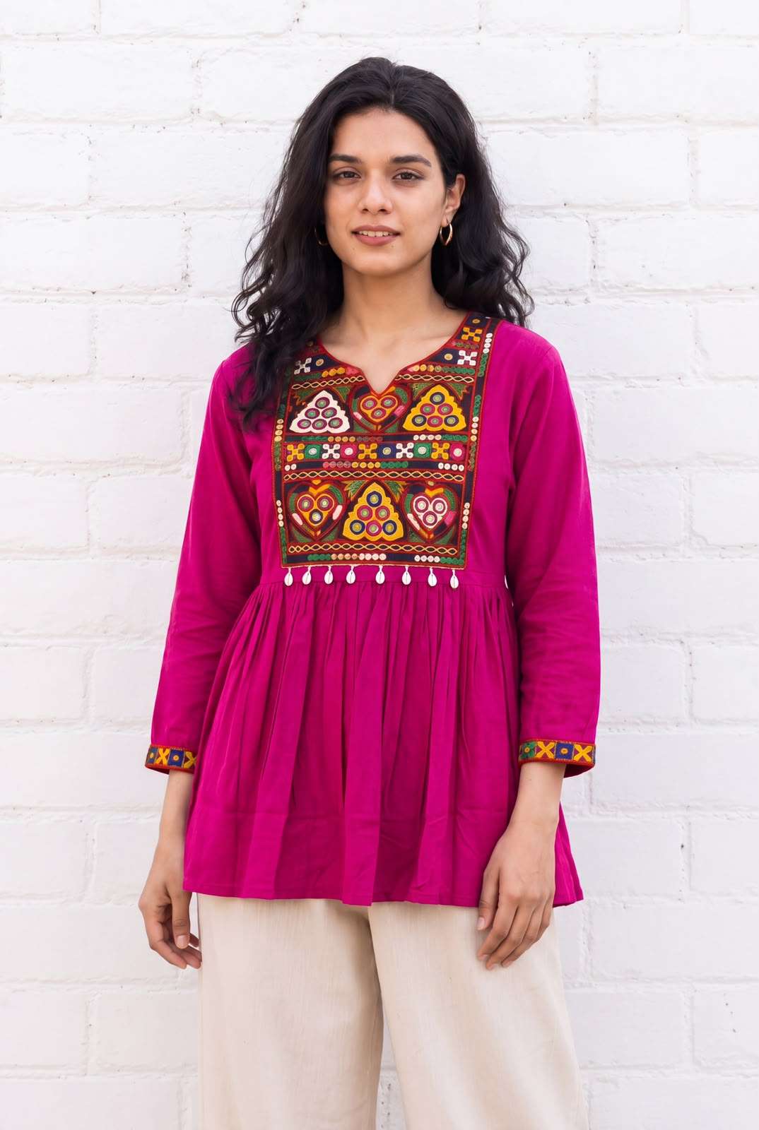 INLI GAMTHI UTSAV RAYON FANCY WORKS LADIES NAVRATRI WEAR LADIES TOP